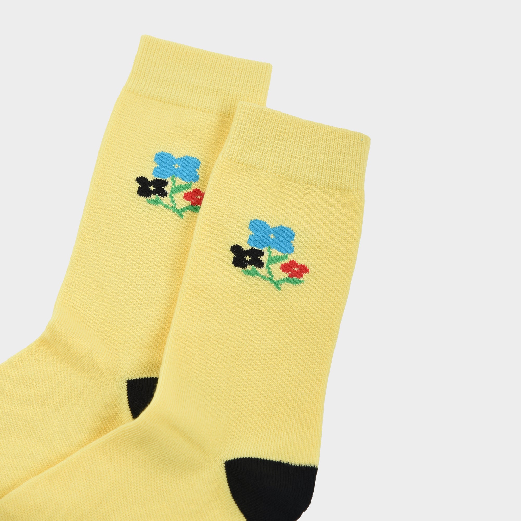 SR020 Yellow Multiflower Socks