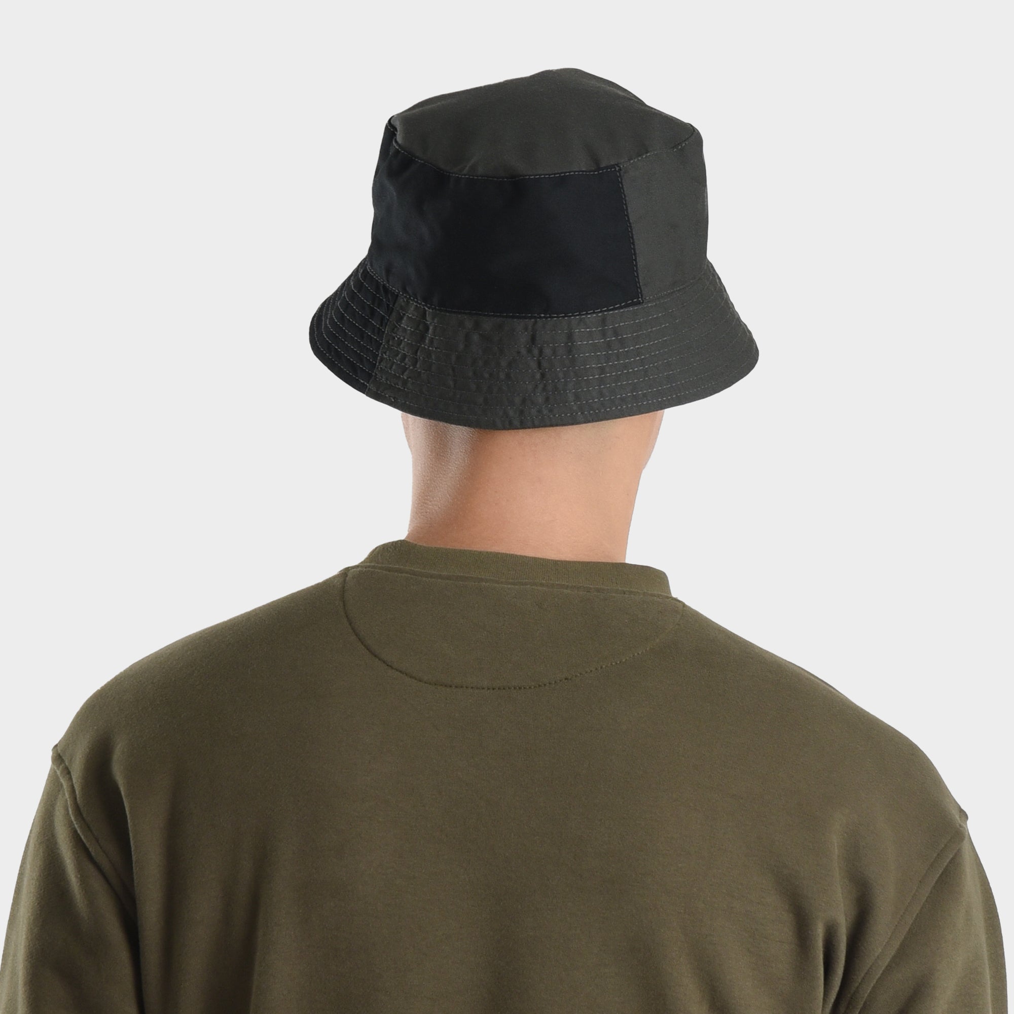 CP025 Black Two Toned Bucket Hat