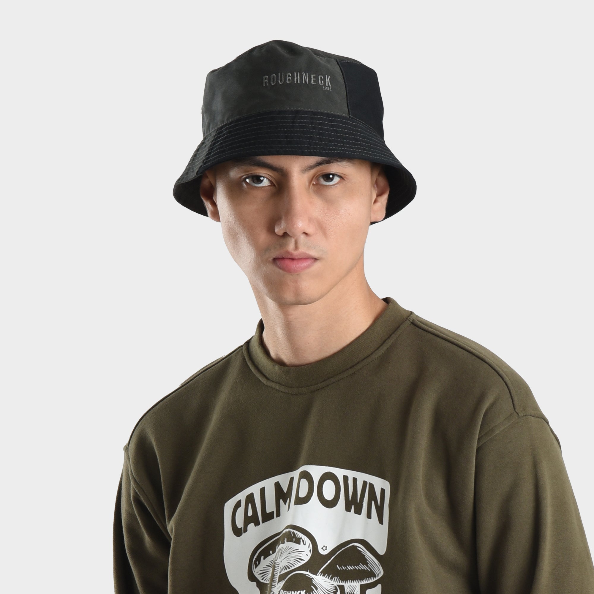 CP025 Black Two Toned Bucket Hat