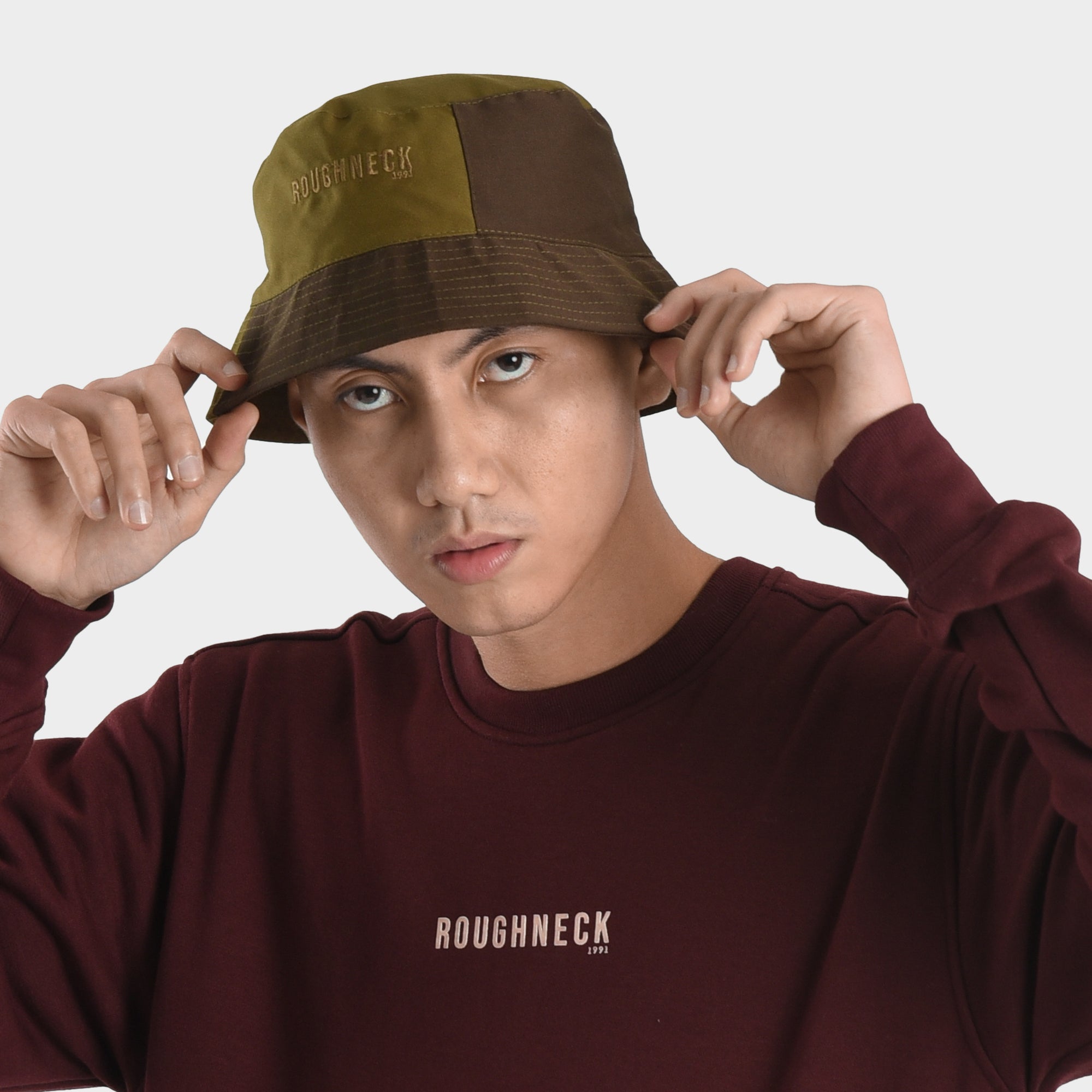 CP026 Brown Two Toned Bucket Hat