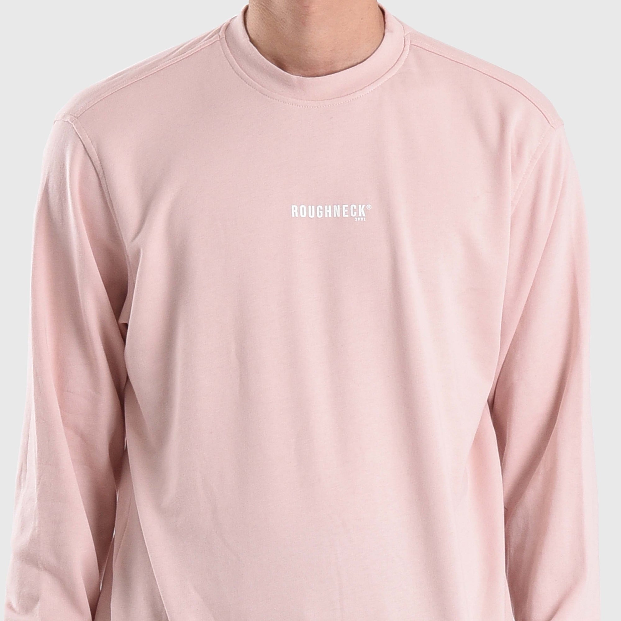 CT013 Peach Mini Sig White Crewneck