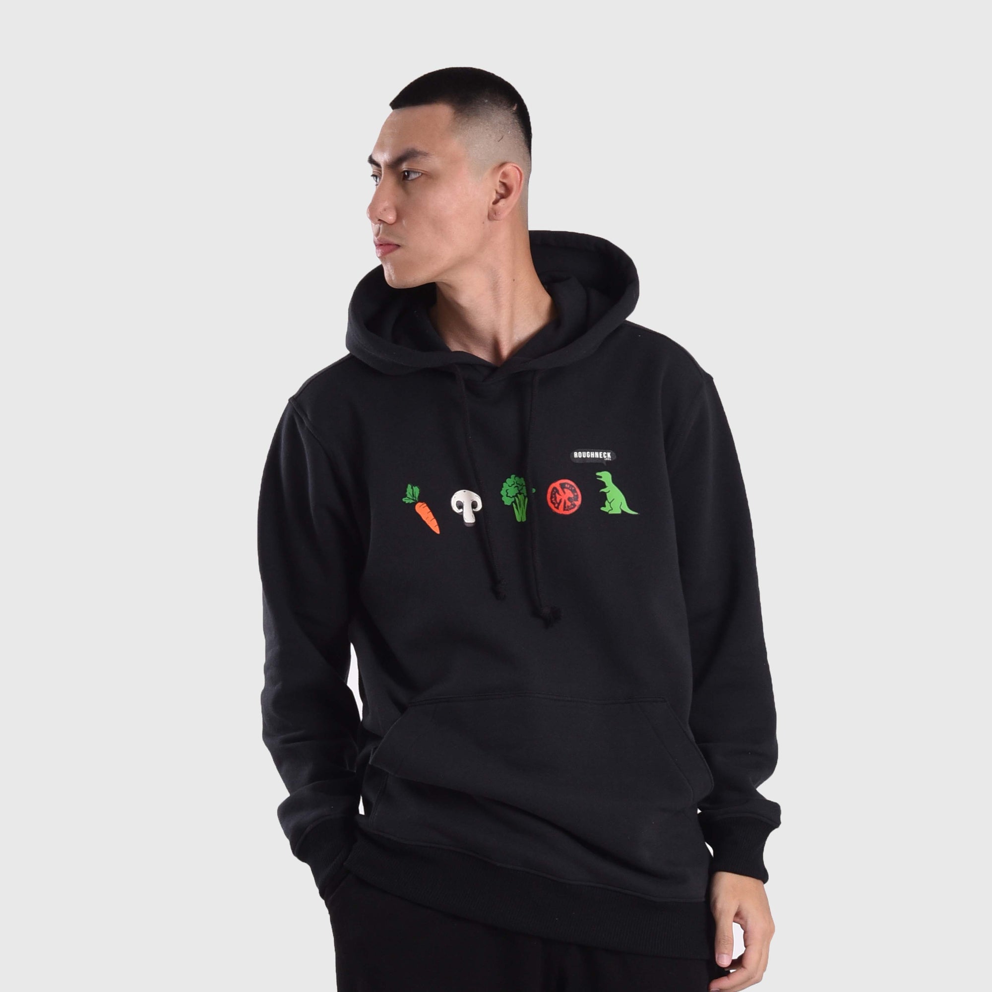 Roughneck H969 Black Dino Veggie Hoodie