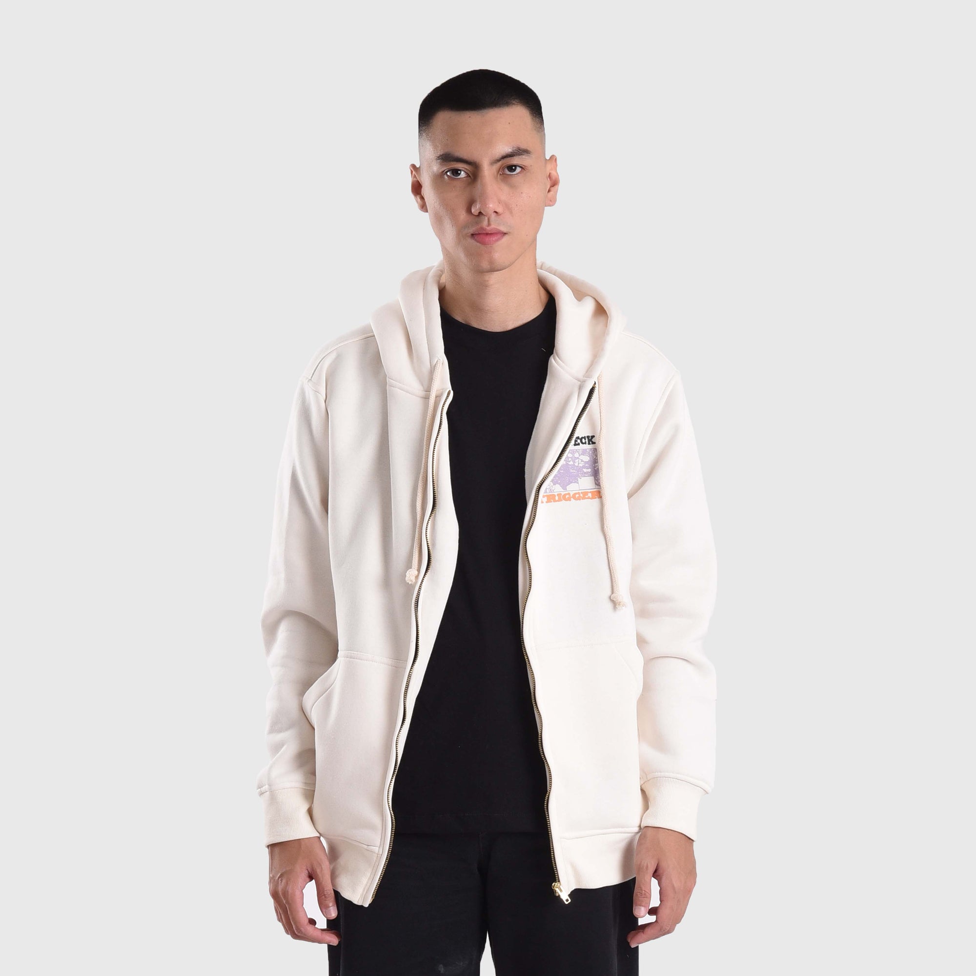 HZ059 White Trigger Hoodie