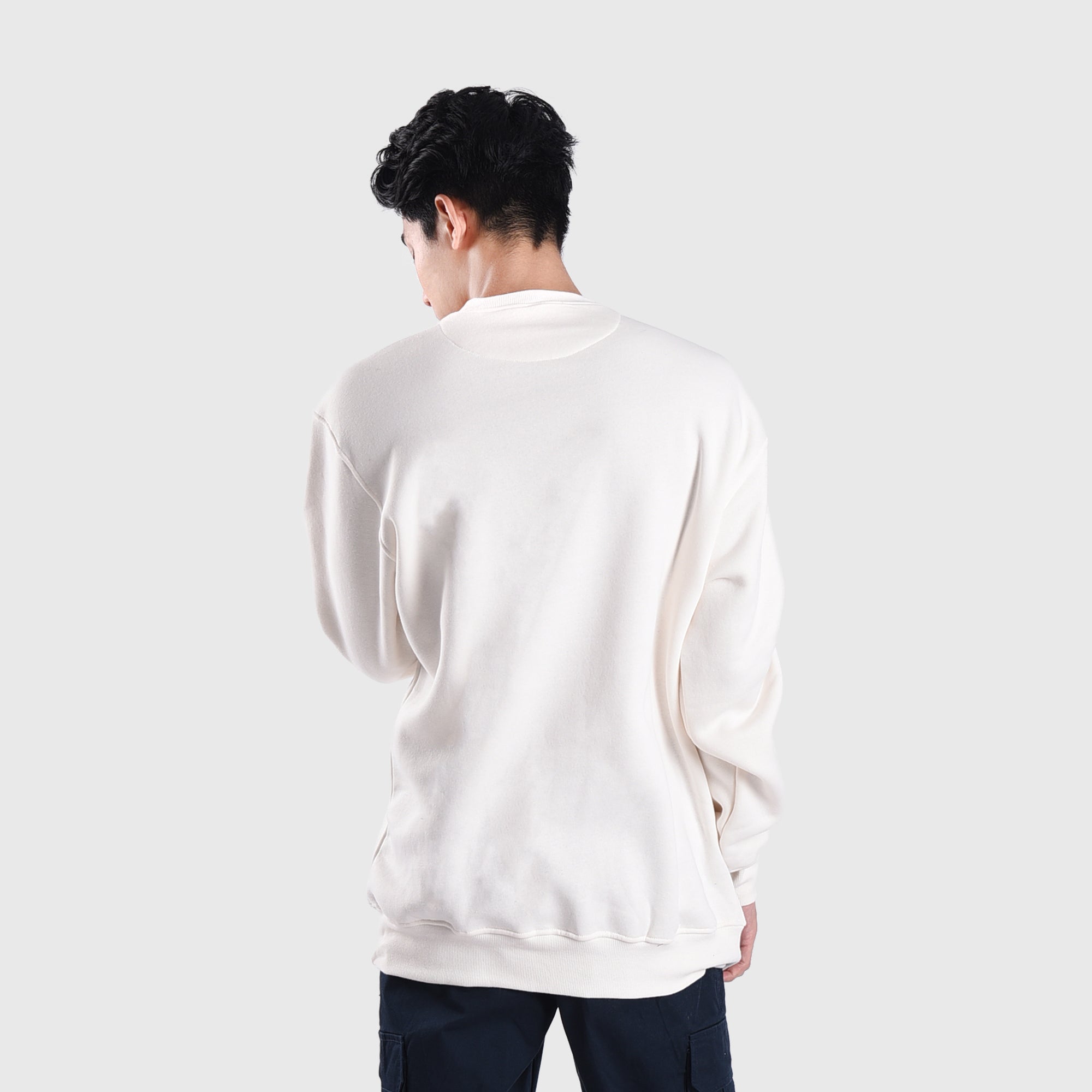 SS495 White Eunoia Crewneck