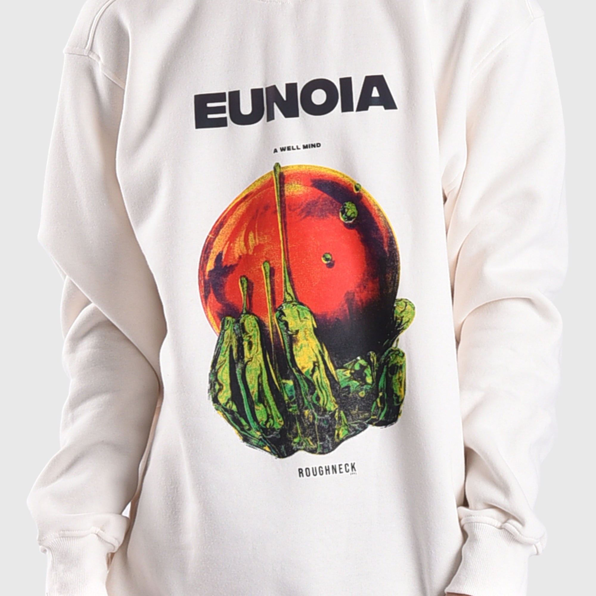 SS495 White Eunoia Crewneck