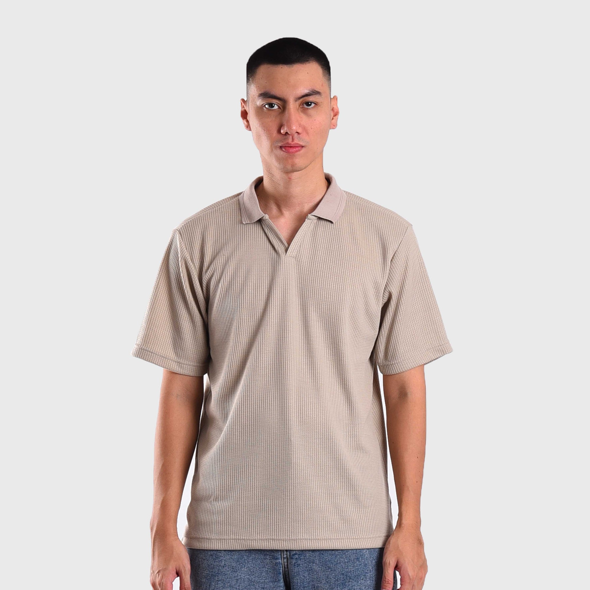 S008 Khaki Mountain Hill Polo Shirt