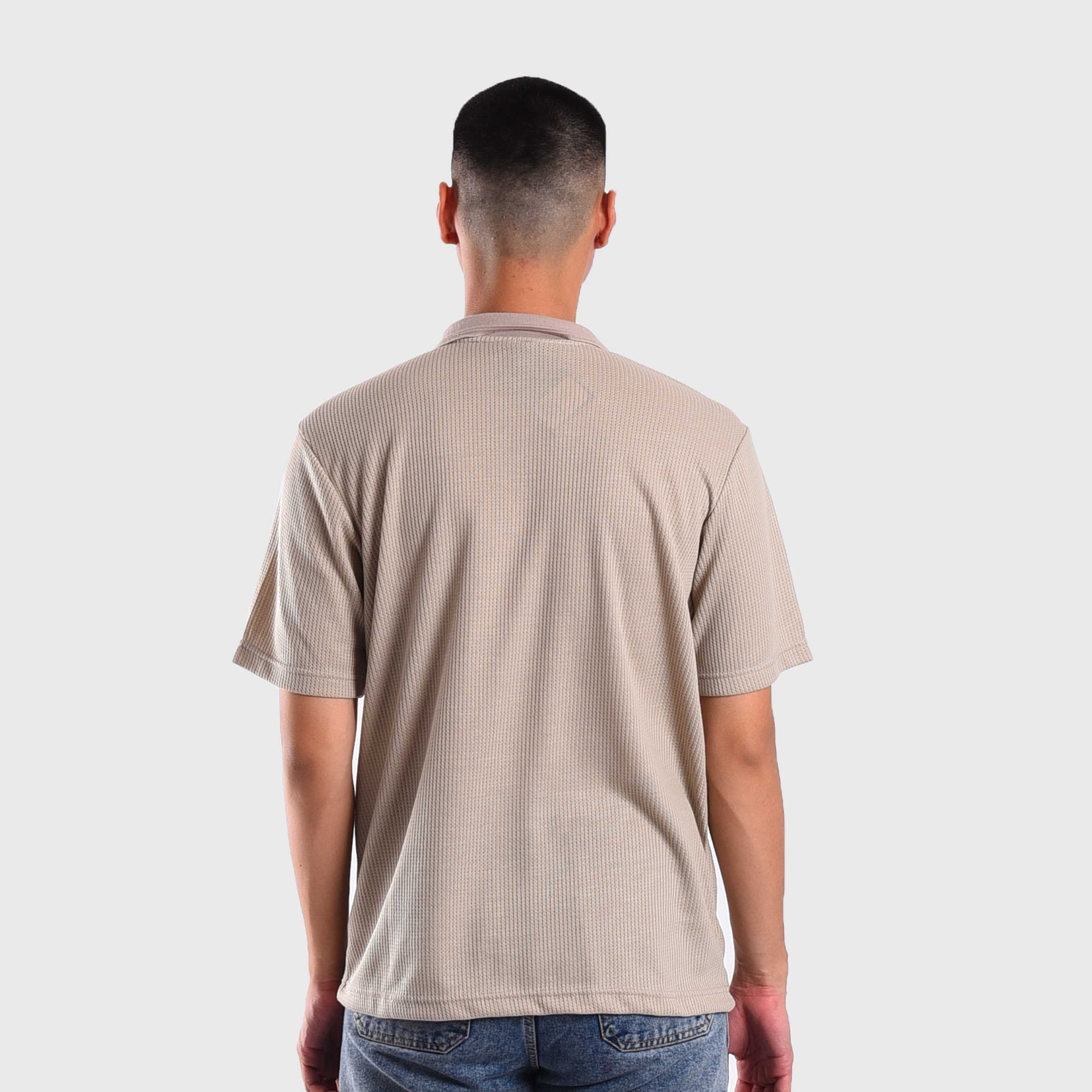 S008 Khaki Mountain Hill Polo Shirt