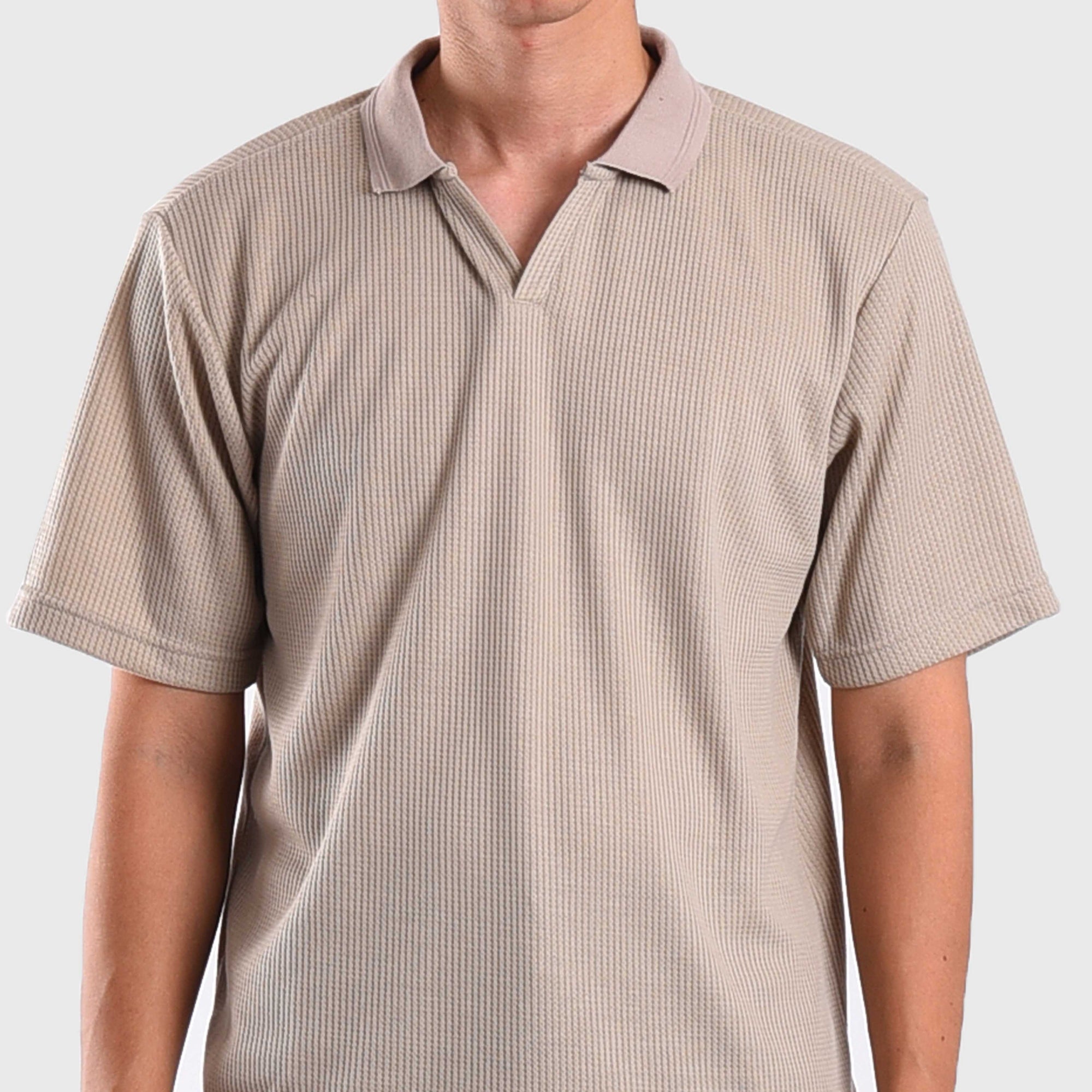 S008 Khaki Mountain Hill Polo Shirt