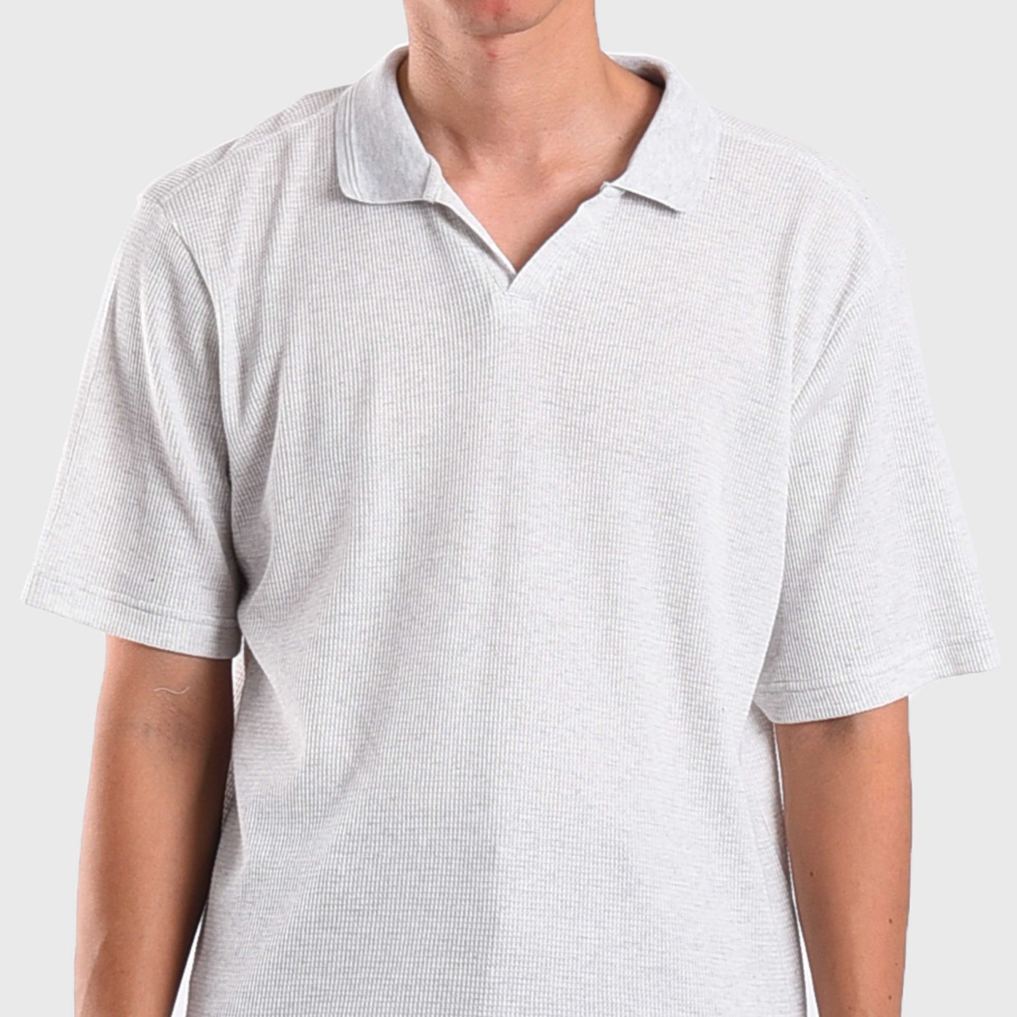 S010 Light Misty Grey Mountain Hill Polo Shirt