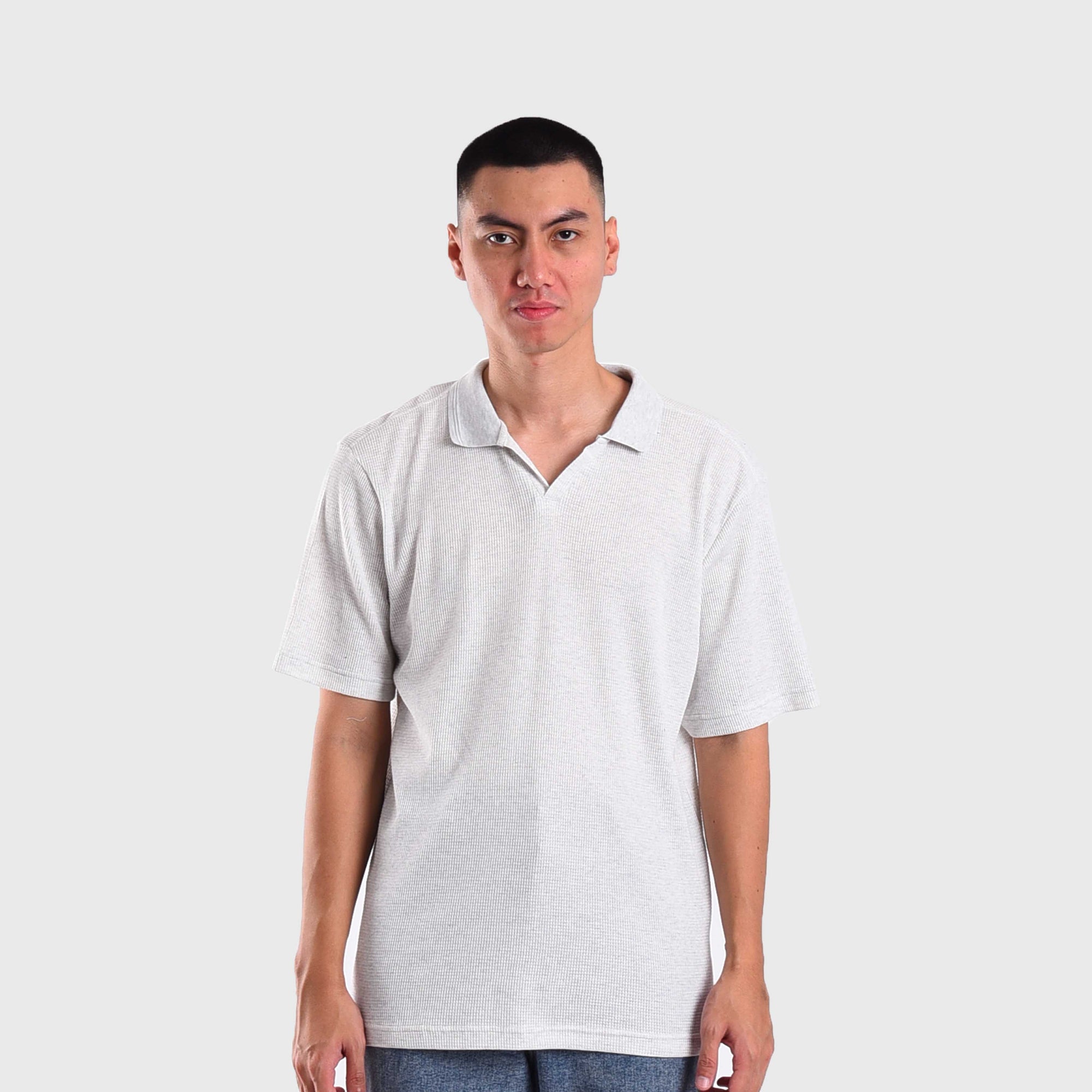 S010 Light Misty Grey Mountain Hill Polo Shirt