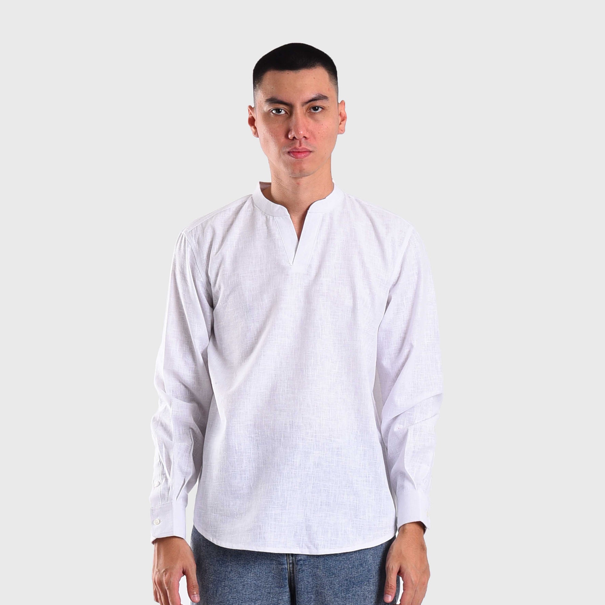 LS035 Broken White Garoef Lafoe Shirt