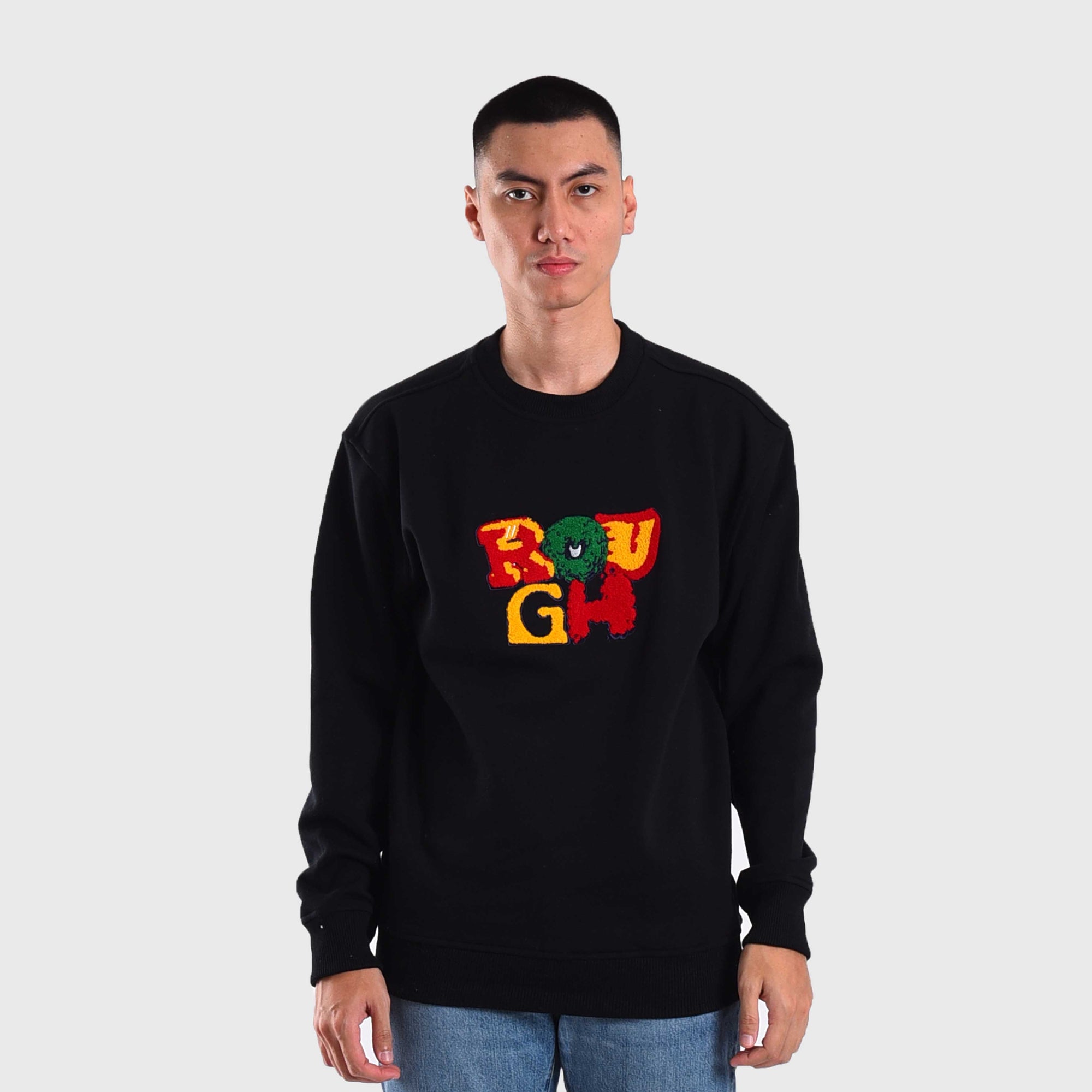 Roughneck SS535 Black Decotype Dert Crewneck