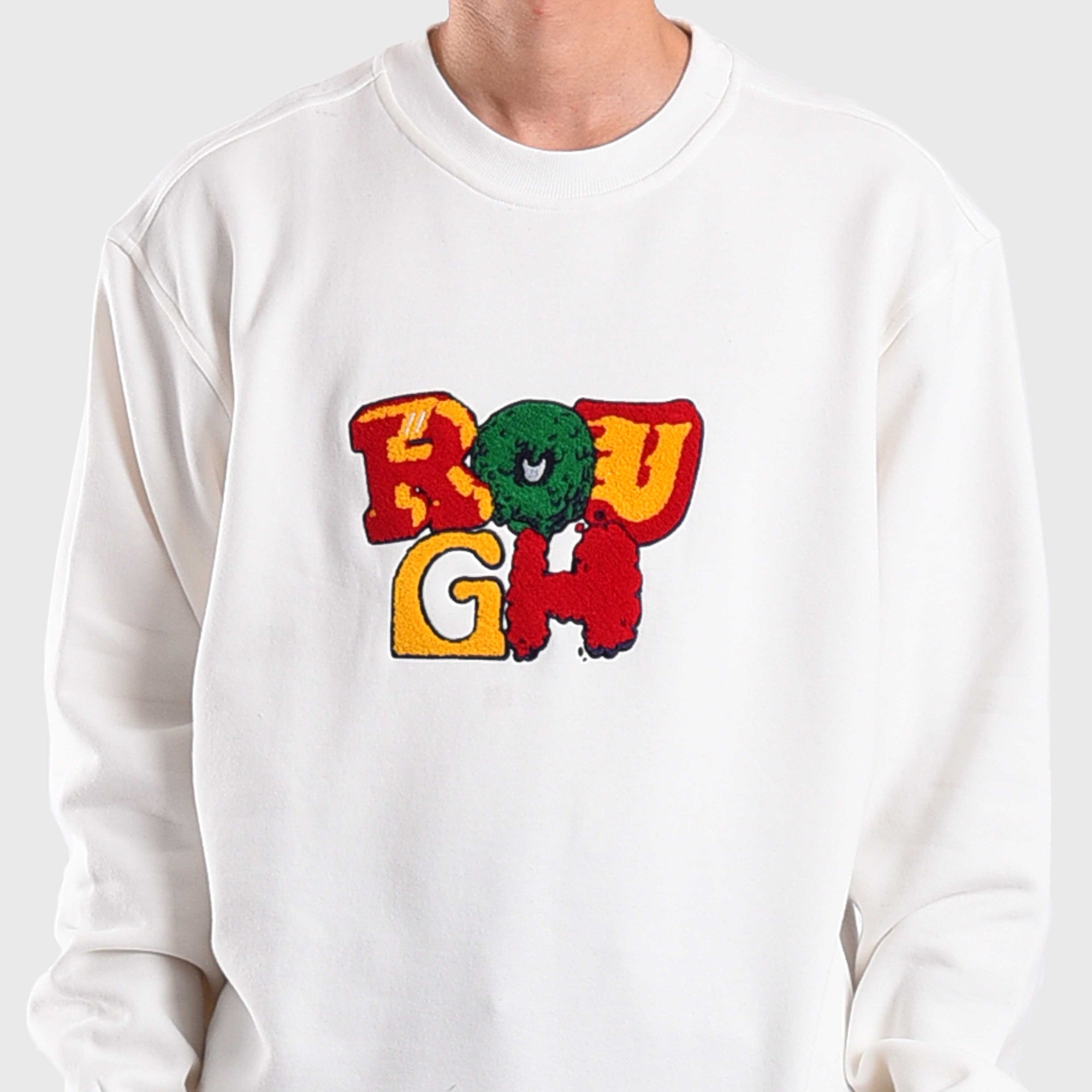 Roughneck SS534 White Decotype Dert Crewneck