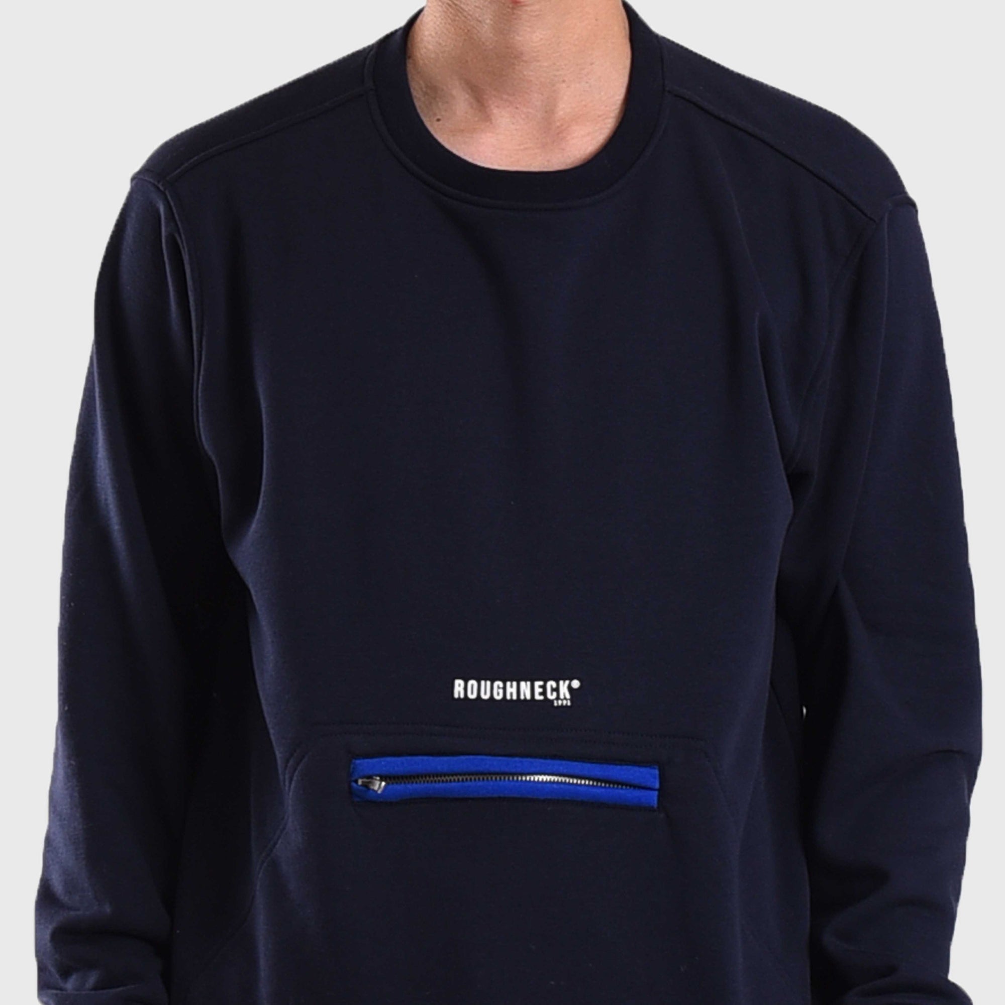 Roughneck SS446 Navy Mini Sig Pocket Crewneck