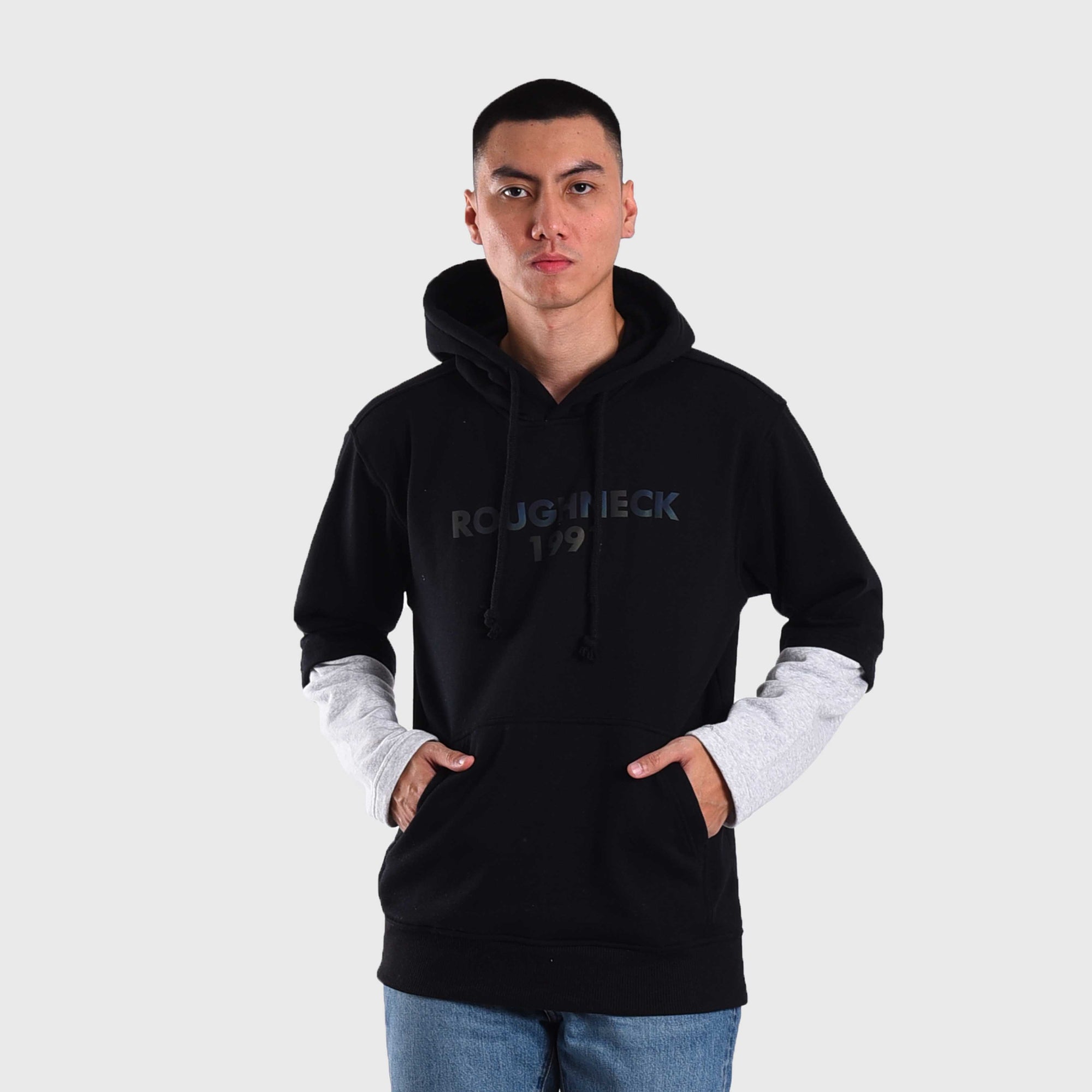 Roughneck H959 Black Rainbow Holo Short Sleeve Hoodie