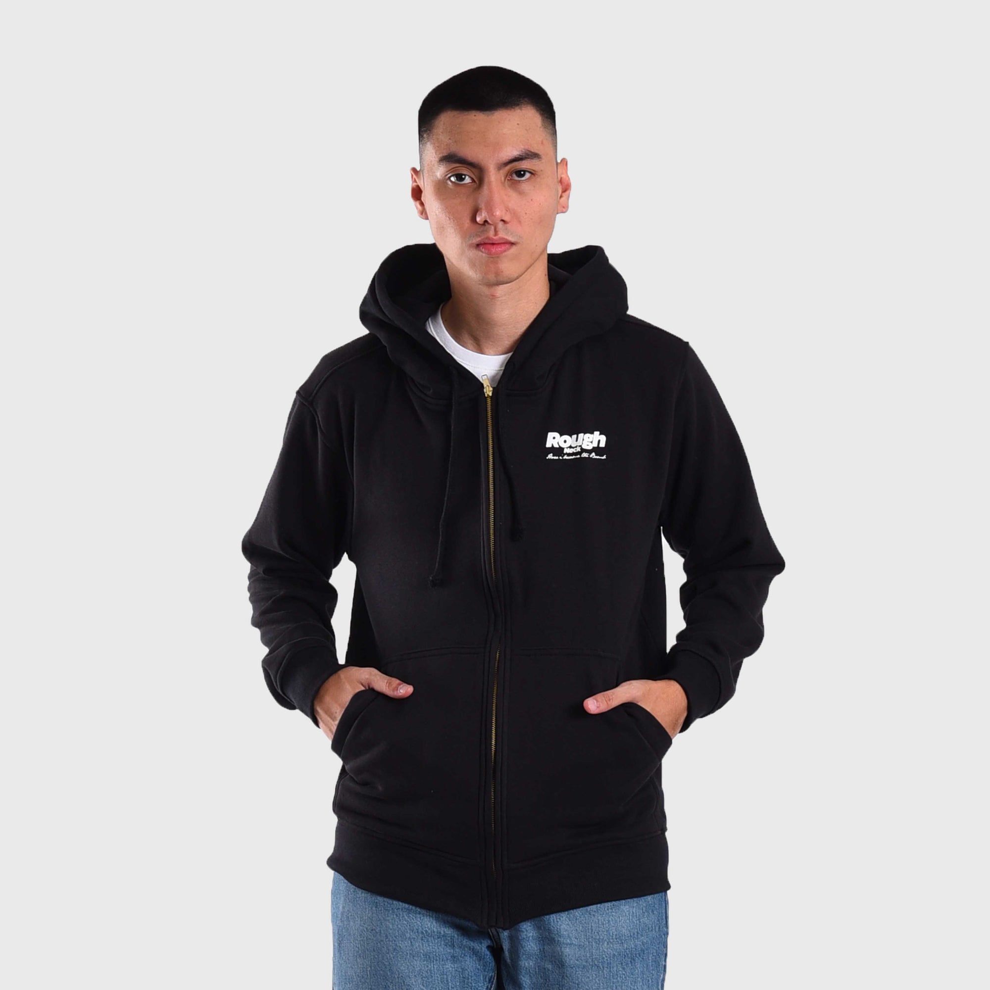 Roughneck HZ047 Black Became The Bomb Zipper Hoodie