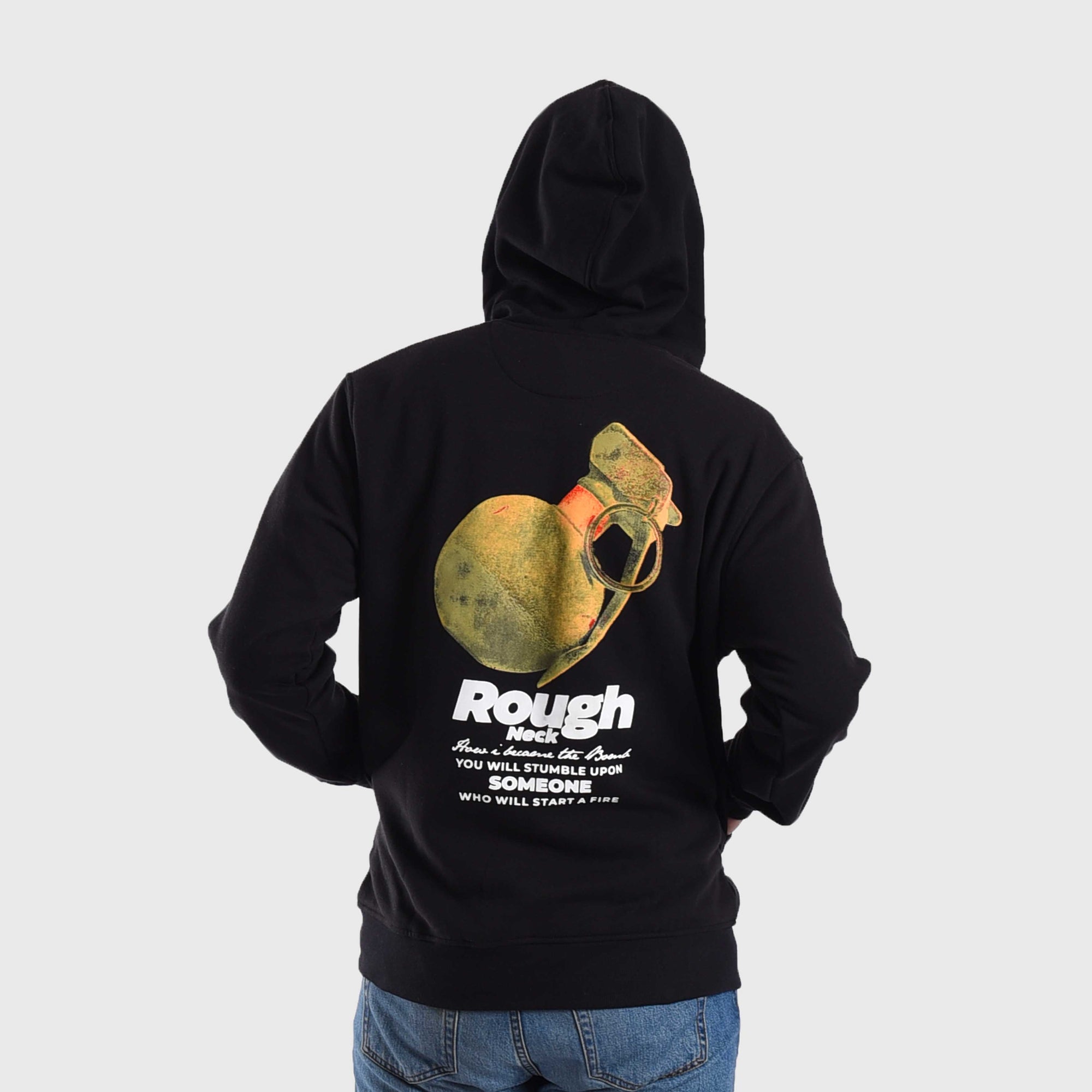 Roughneck HZ047 Black Became The Bomb Zipper Hoodie