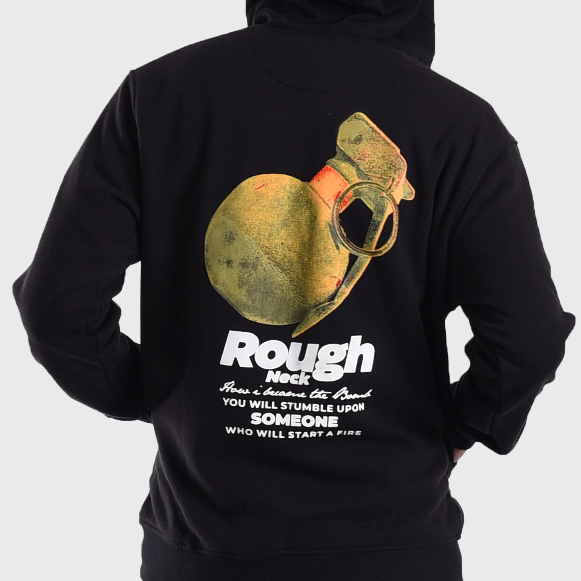 Roughneck HZ047 Black Became The Bomb Zipper Hoodie