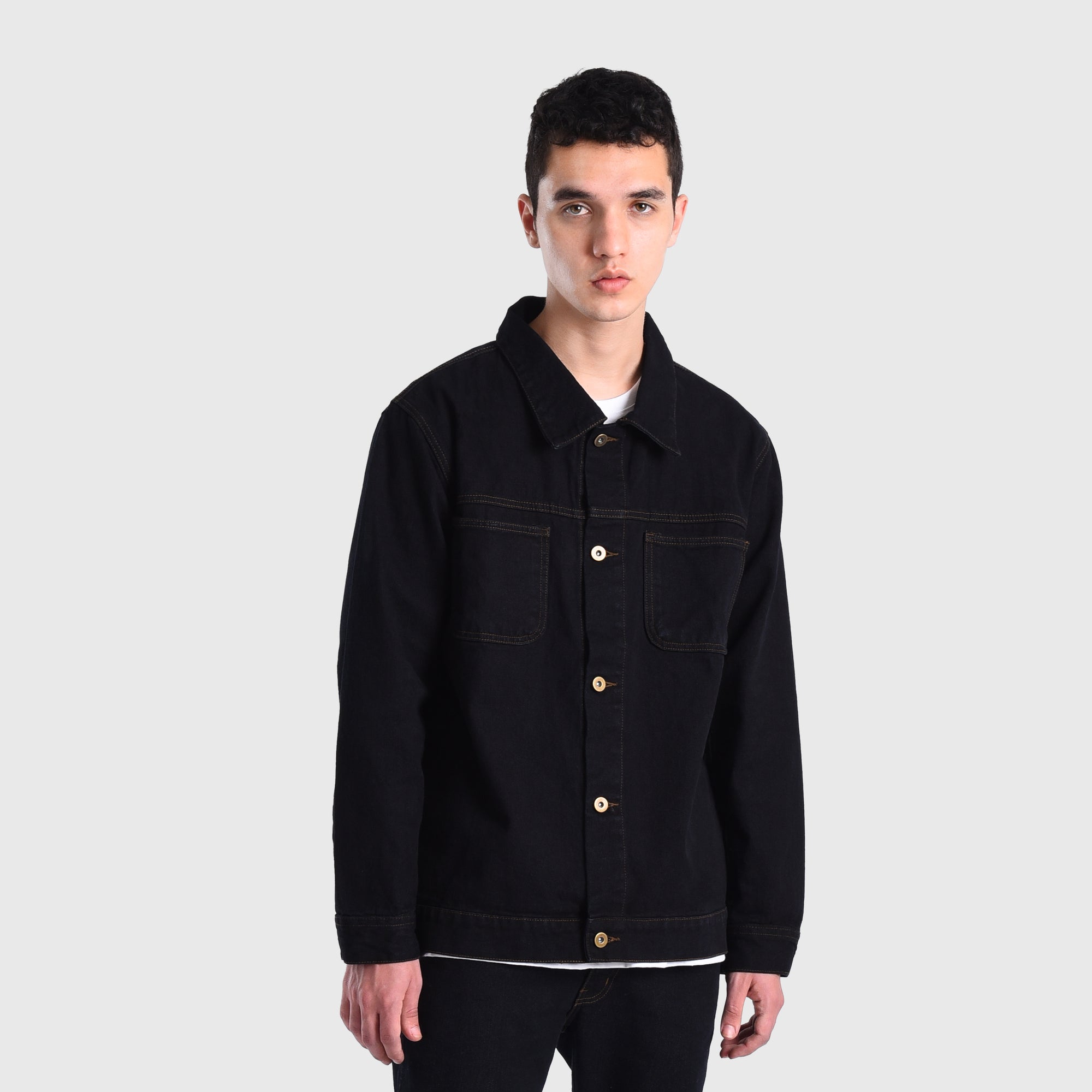 DN001 Natural Indigo Rough Denim Jacket