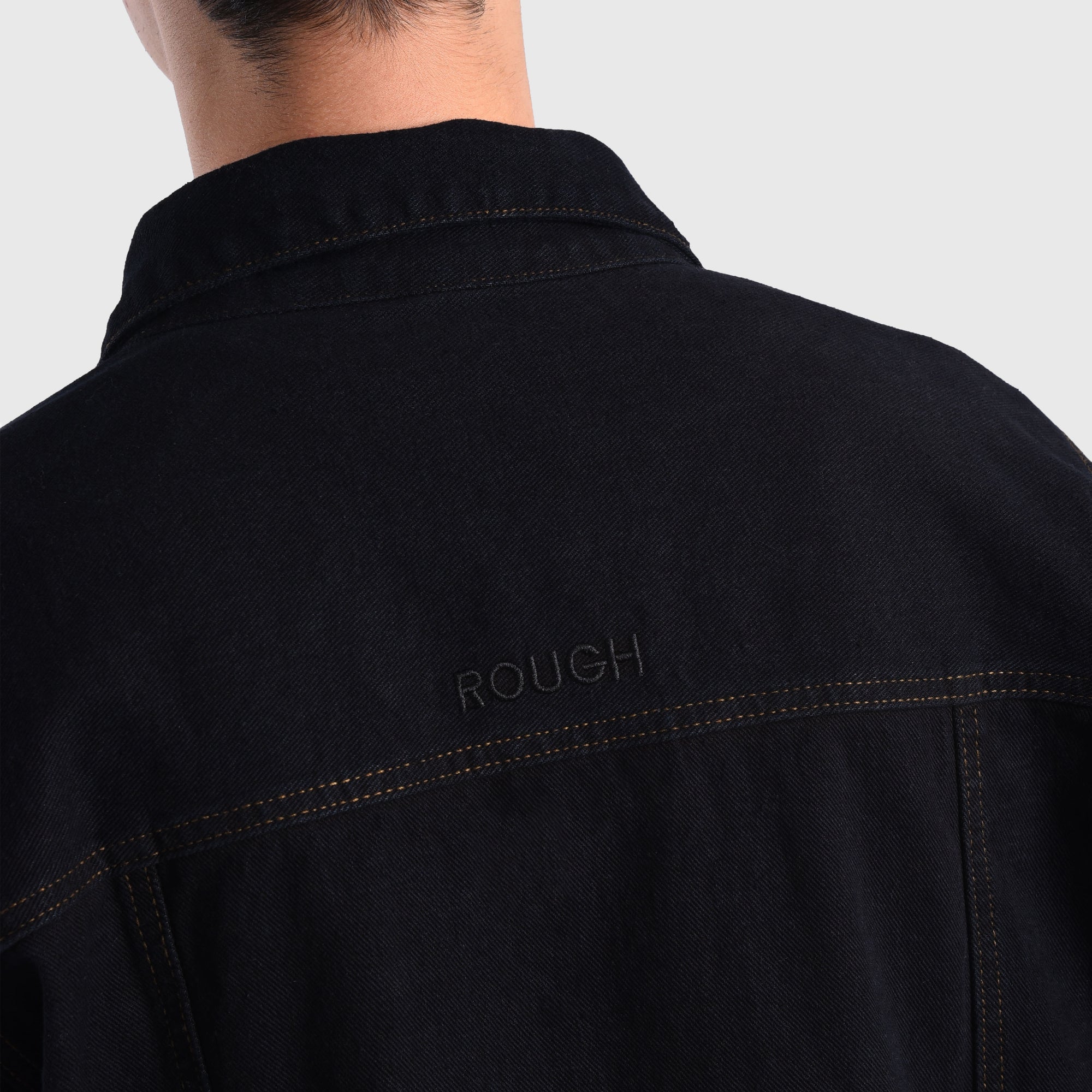 DN001 Natural Indigo Rough Denim Jacket