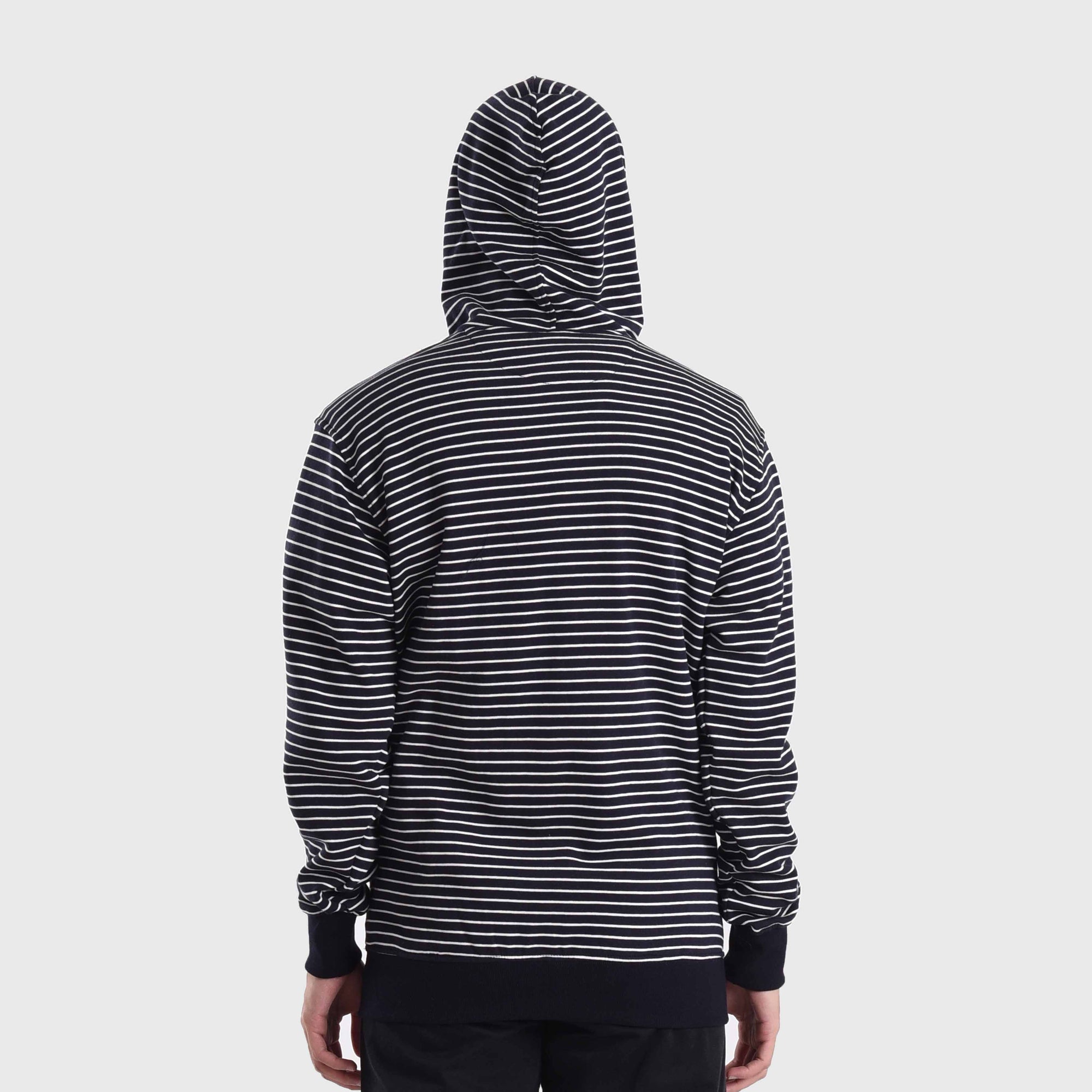 Roughneck HZ038 Navy Stripe Mini Sig White Hoodie