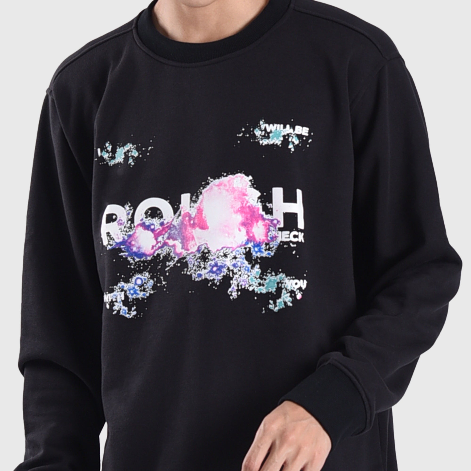 Roughneck SS467 Black Rough Explode Crewneck