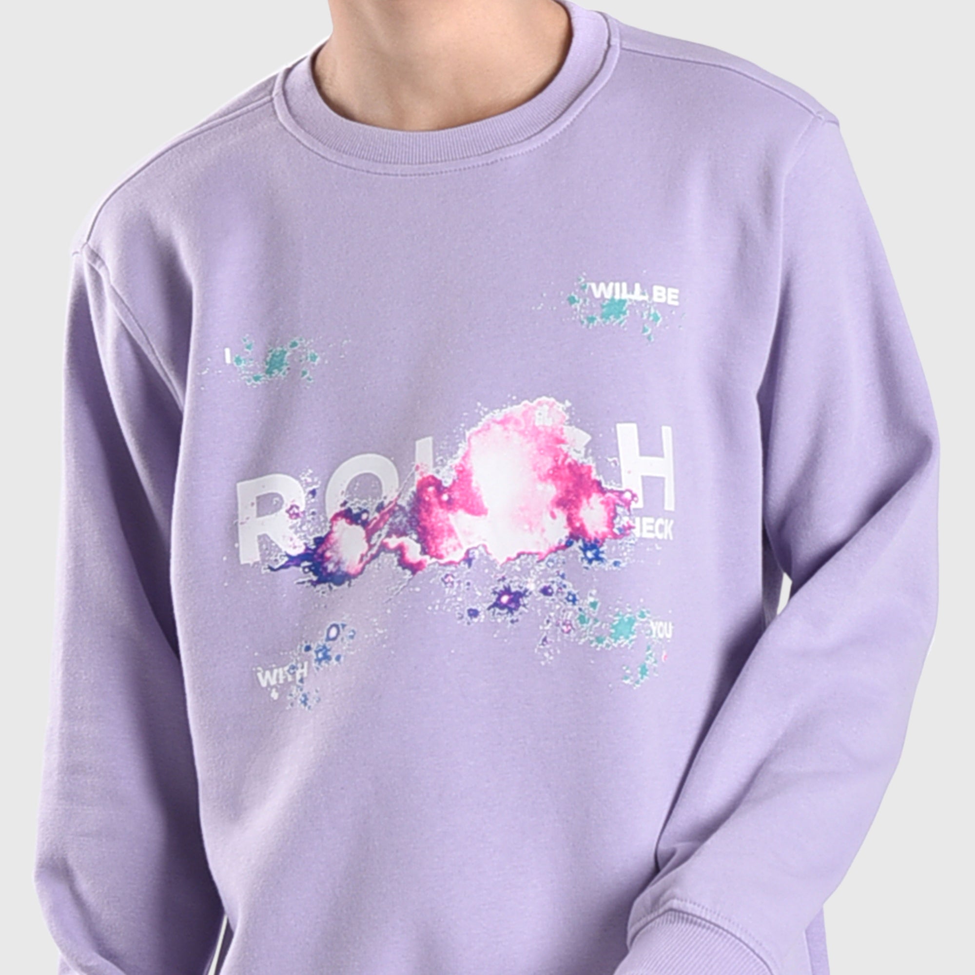 Roughneck SS469 Lilac Rough Explode Crewneck