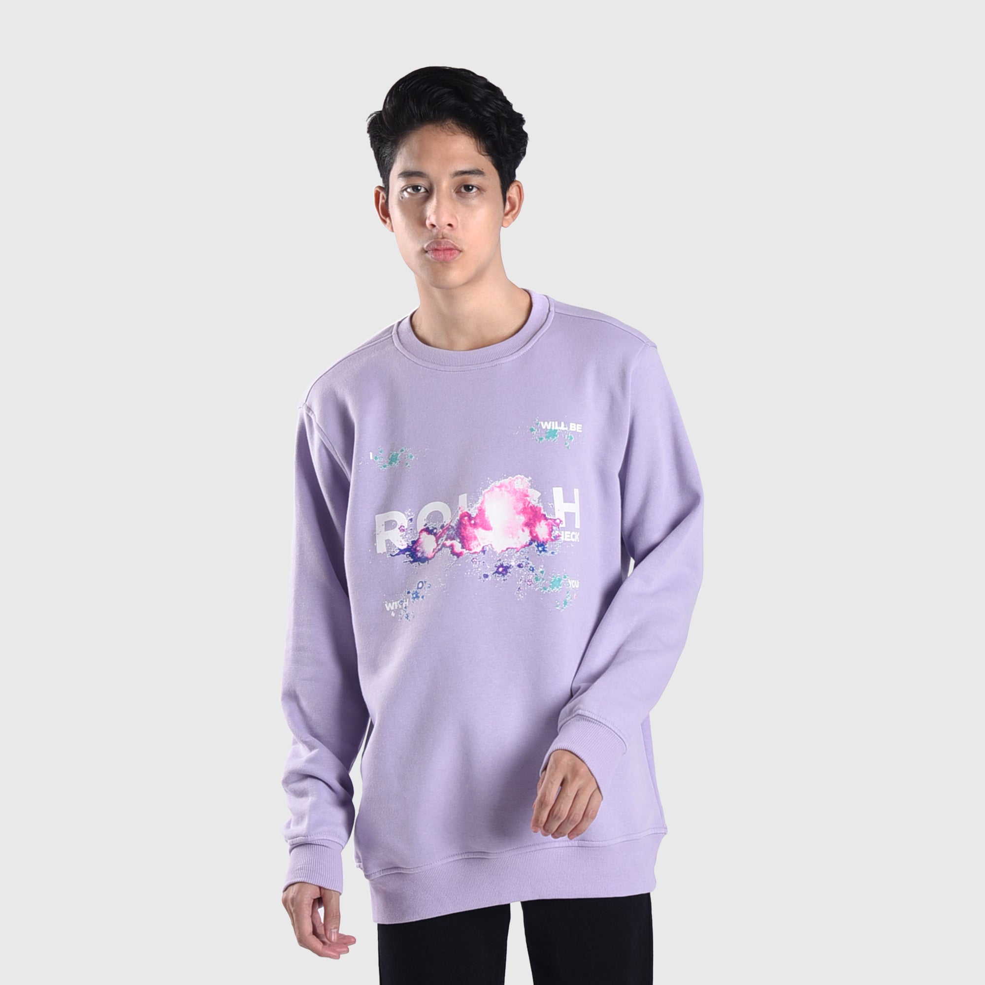 Roughneck SS469 Lilac Rough Explode Crewneck