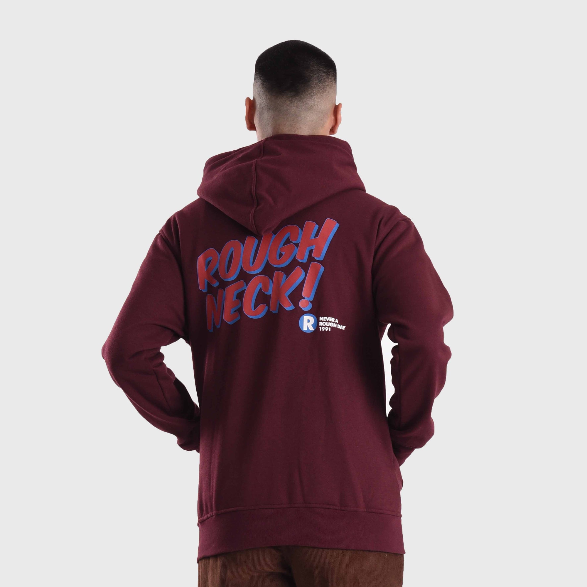 Roughneck HZ031 Maroon Never A Rough Day Zipper Hoodie