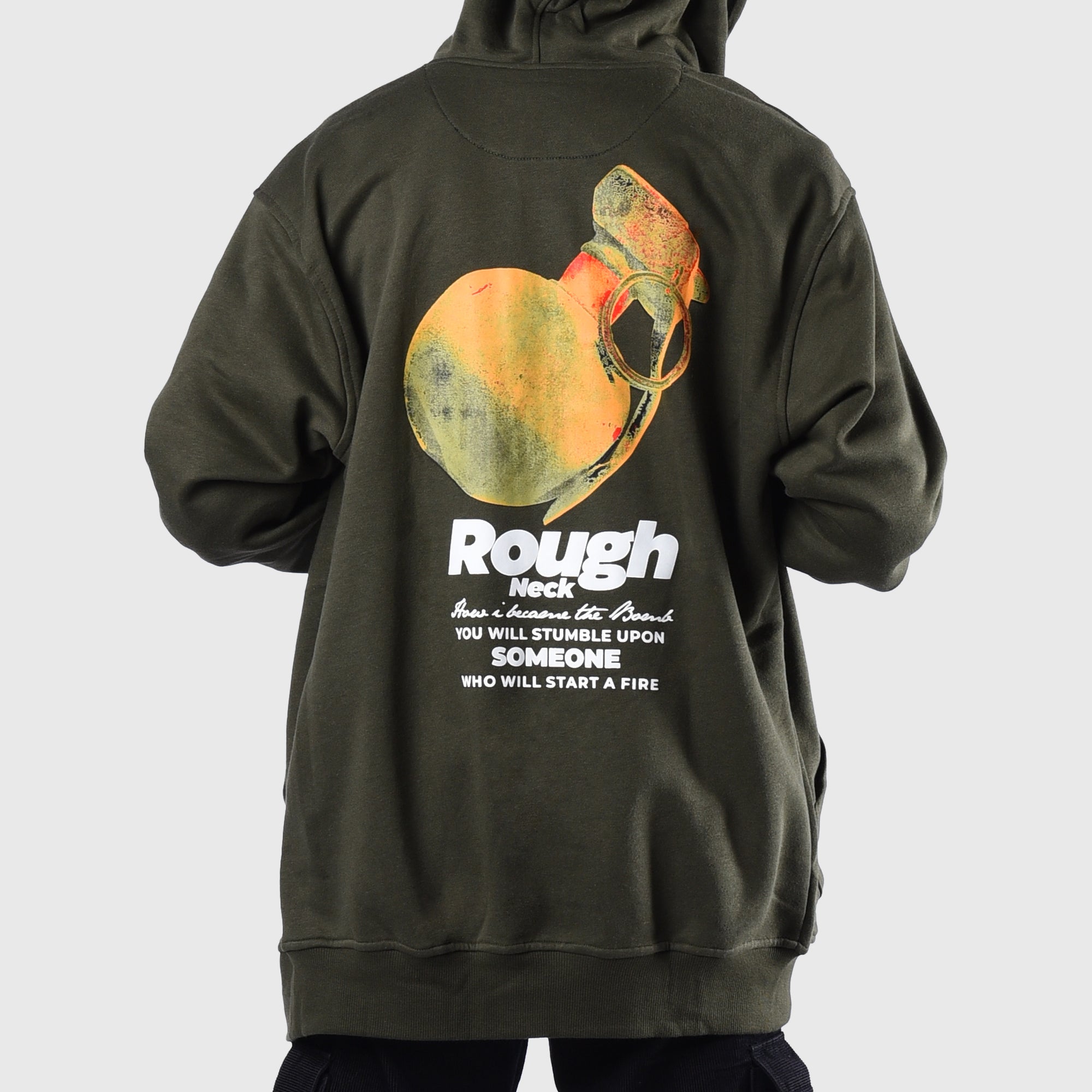 Roughneck HZ049 Army Became The Bomb Zipper Hoodie