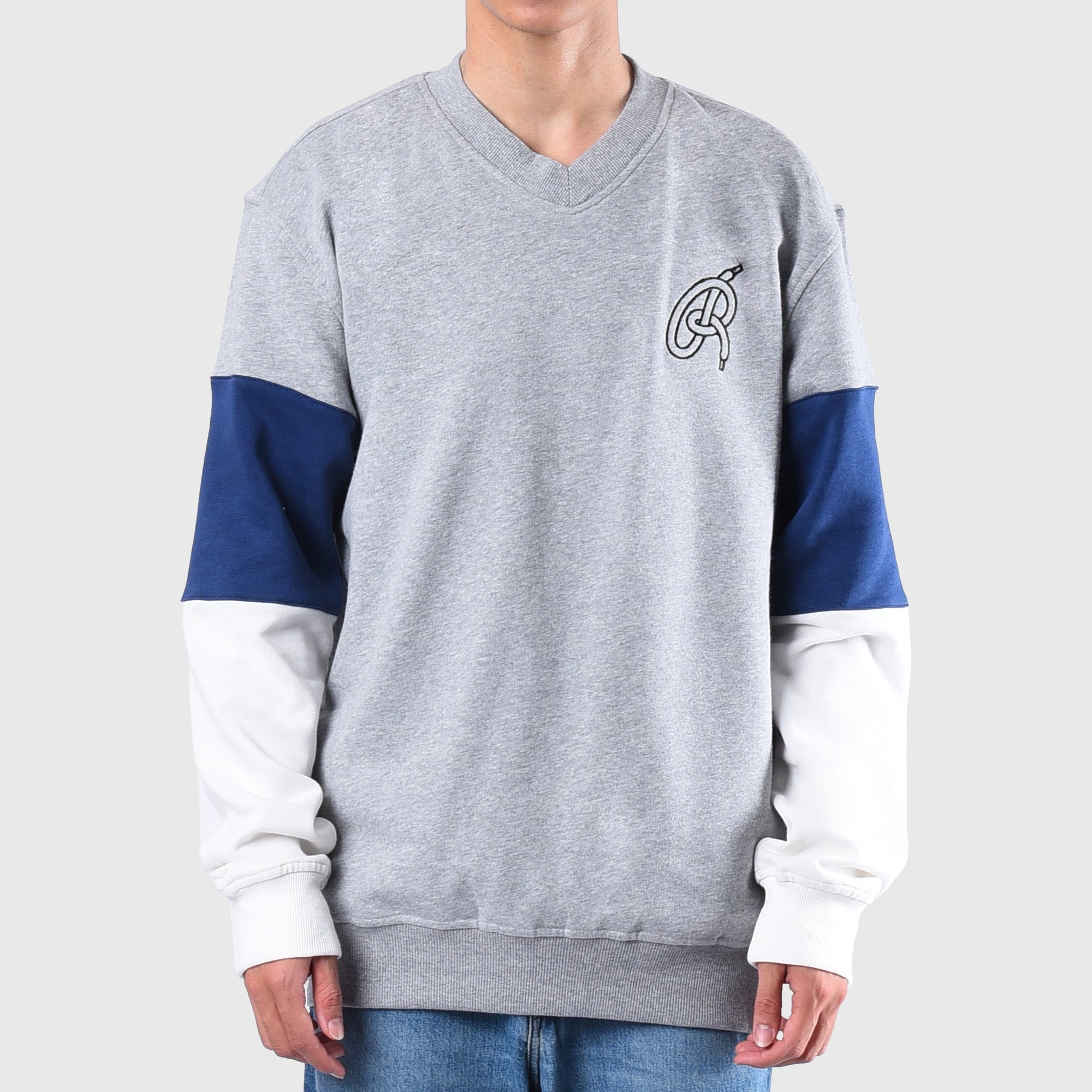 Roughneck SS557 Grey Schoolace Crewneck