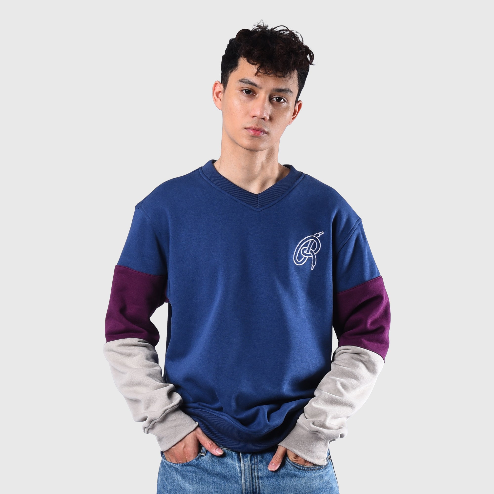 Roughneck SS556 Navy Schoolace Crewneck