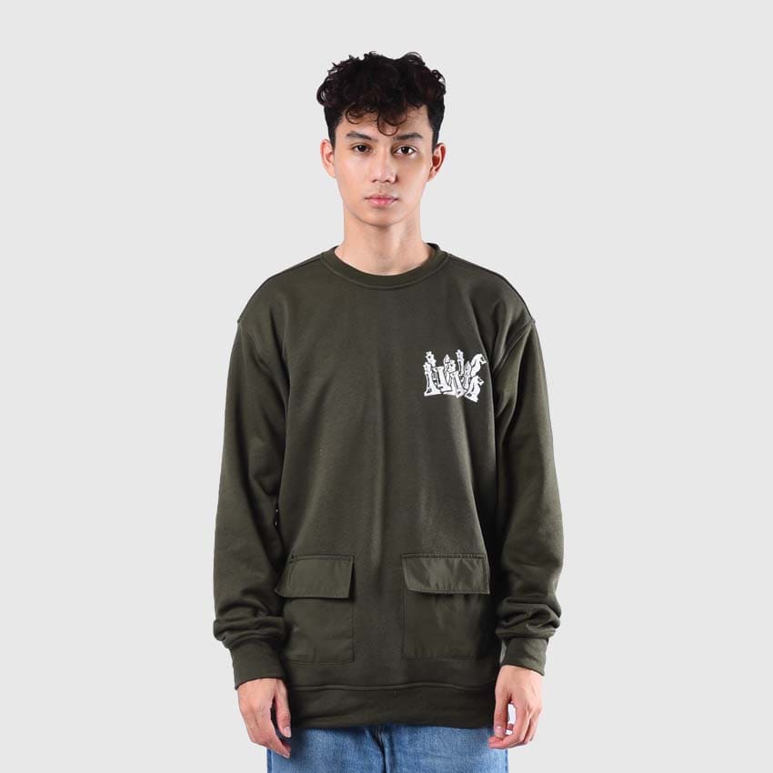 Roughneck SS559 Army Green The Art Of War Crewneck