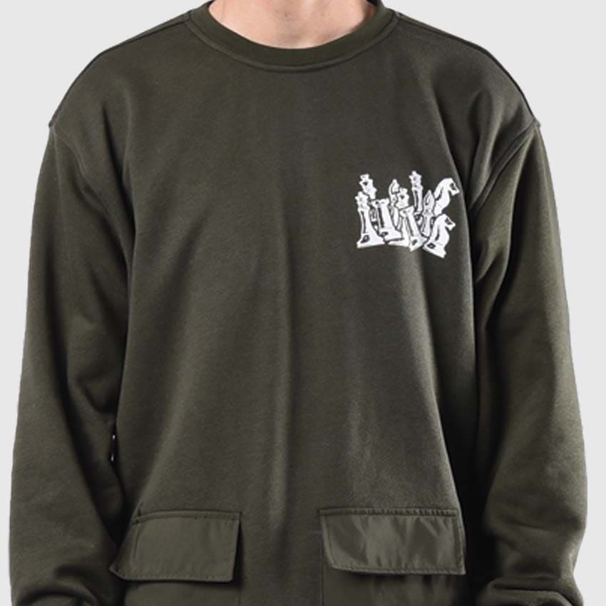 Roughneck SS559 Army Green The Art Of War Crewneck