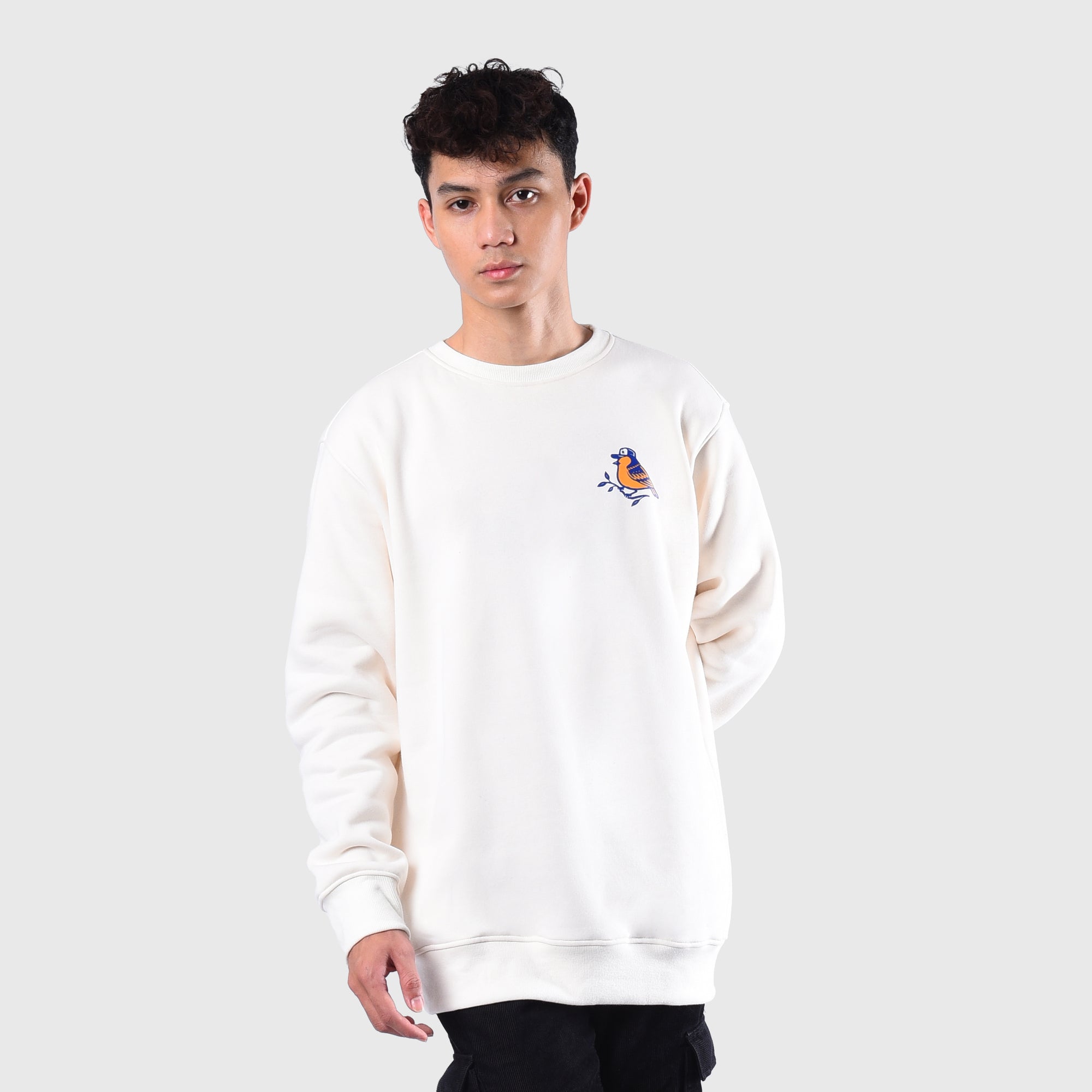 Roughneck SS538 White Puzzle Crewneck