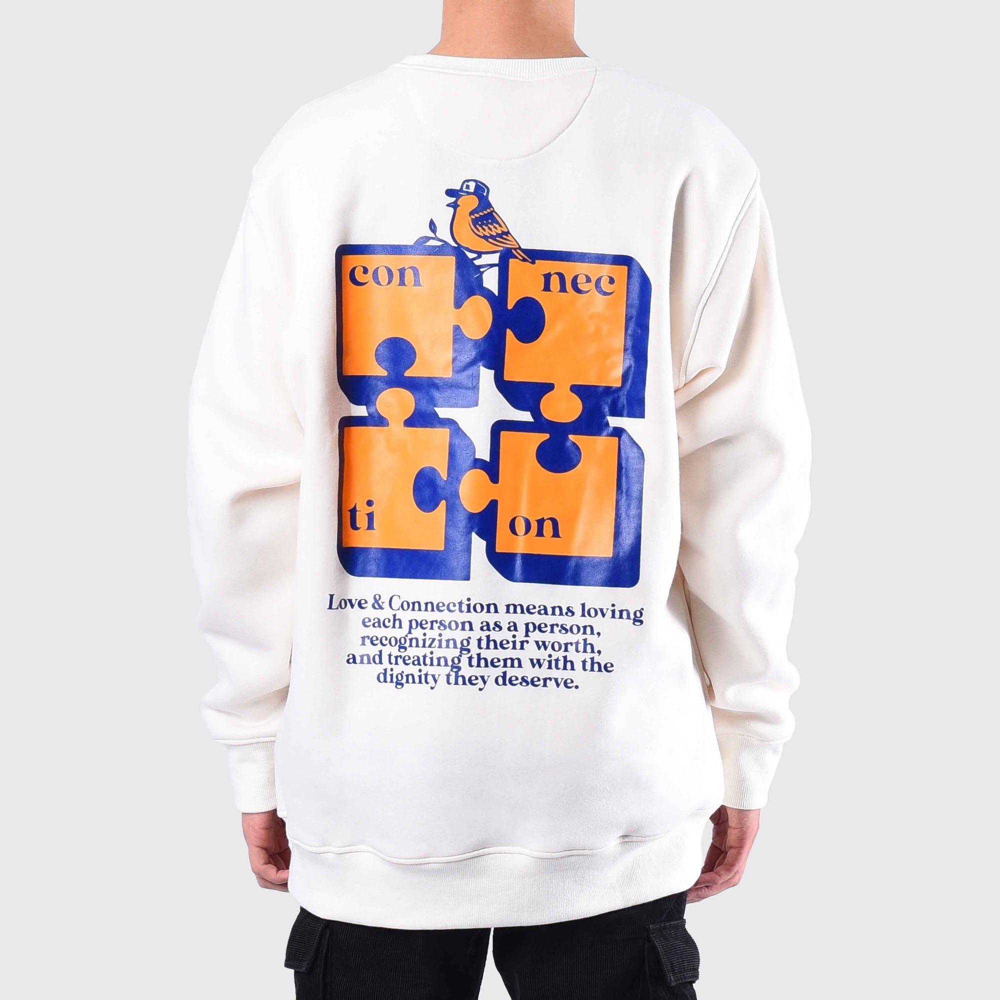 Roughneck SS538 White Puzzle Crewneck