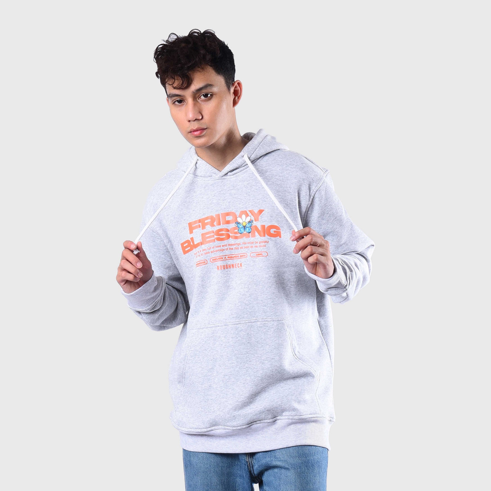 Roughneck H992 Misty Grey Friday Blessing Hoodie