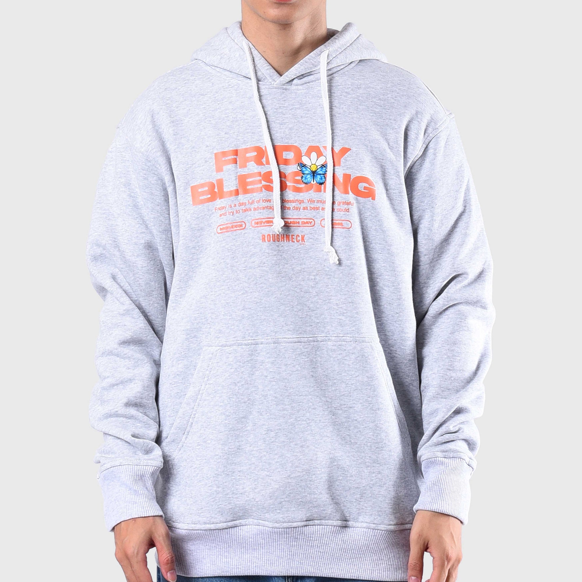 Roughneck H992 Misty Grey Friday Blessing Hoodie