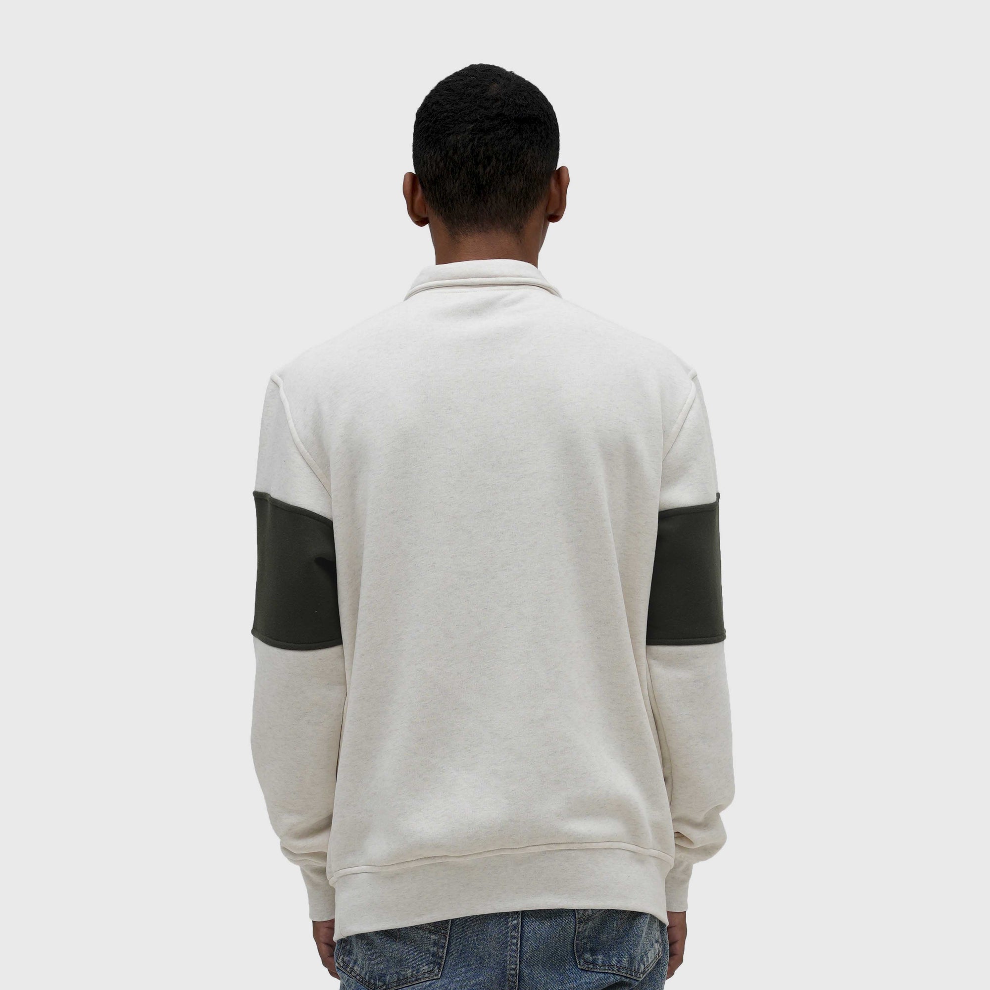 Roughneck SS564 Misty White Rookie Halfzip Crewneck