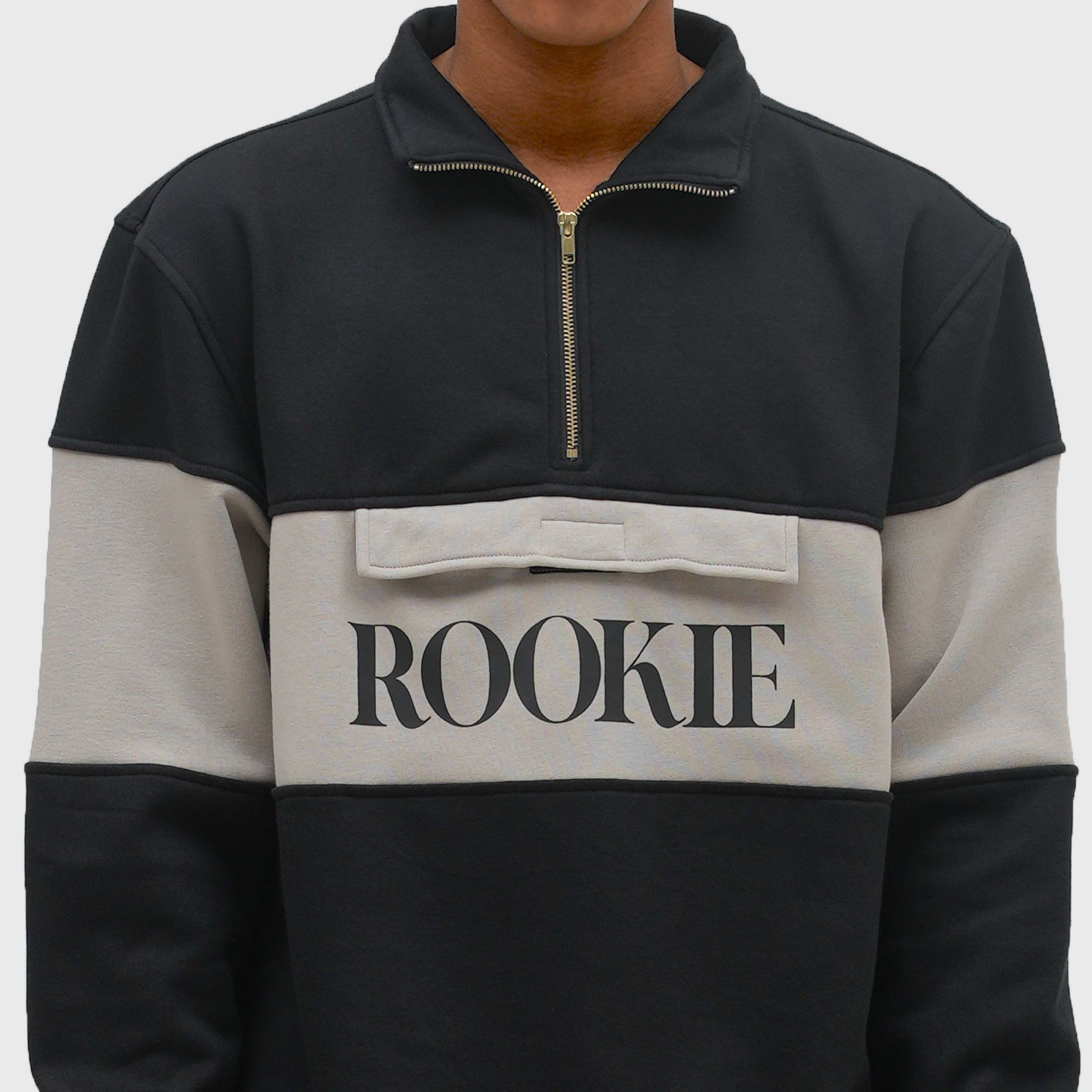 Roughneck SS563 Black Rookie Halfzip Crewneck