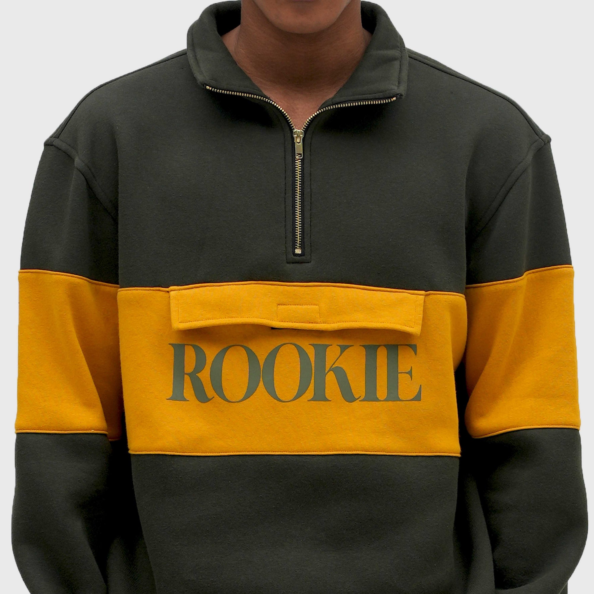 Roughneck SS562 Army Green Rookie Halfzip Crewneck