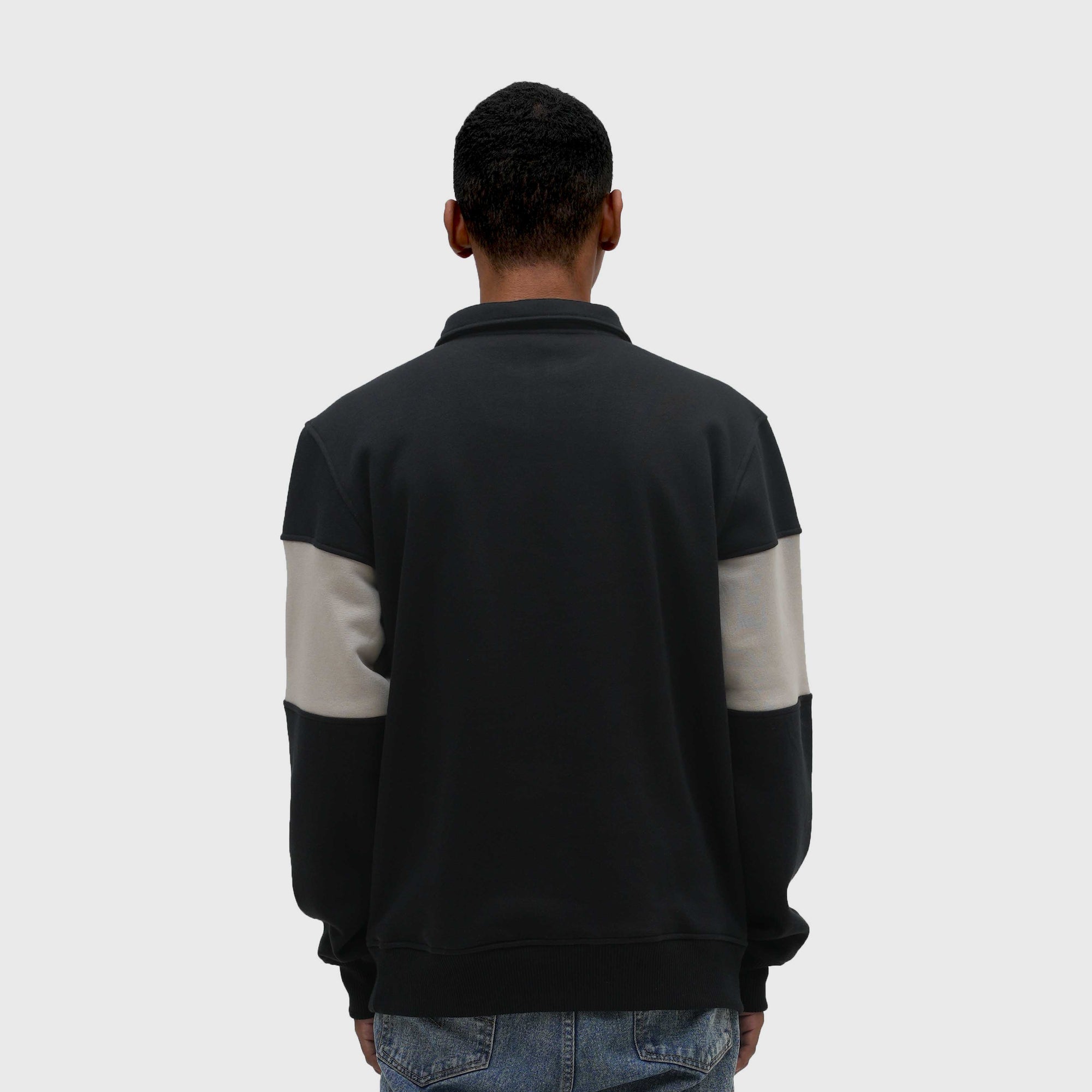 Roughneck SS563 Black Rookie Halfzip Crewneck