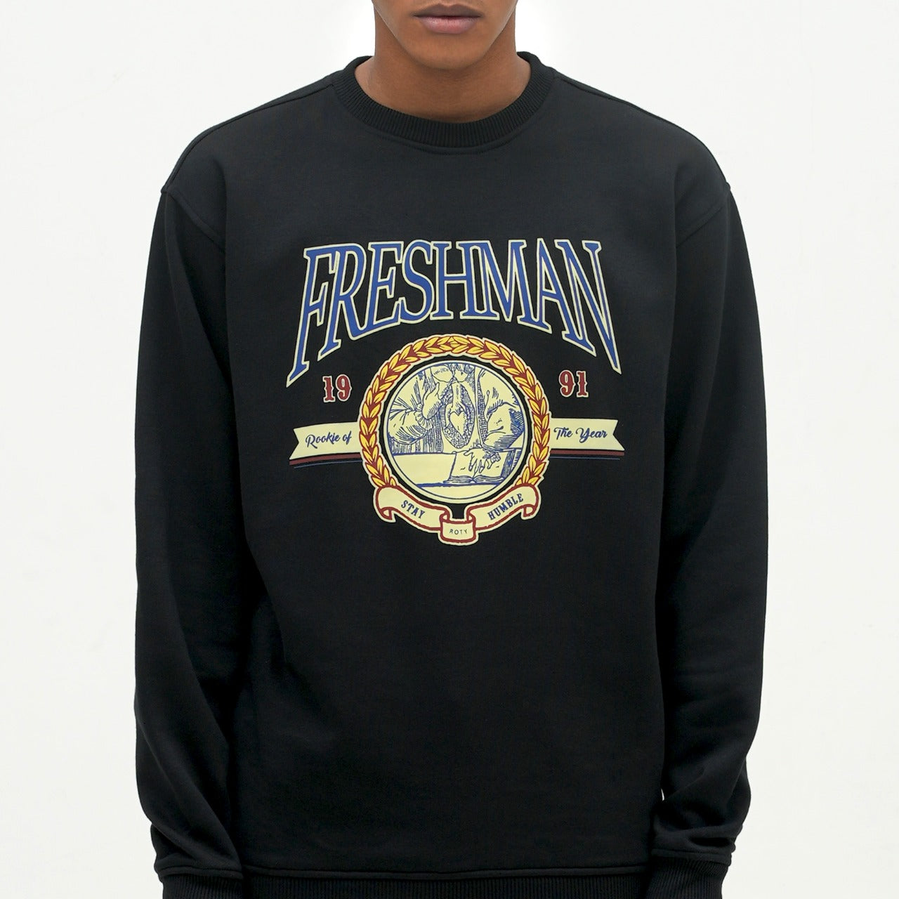 Roughneck SS565 Black Freshman Crewneck