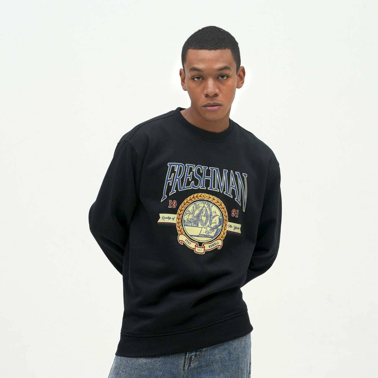 Roughneck SS565 Black Freshman Crewneck