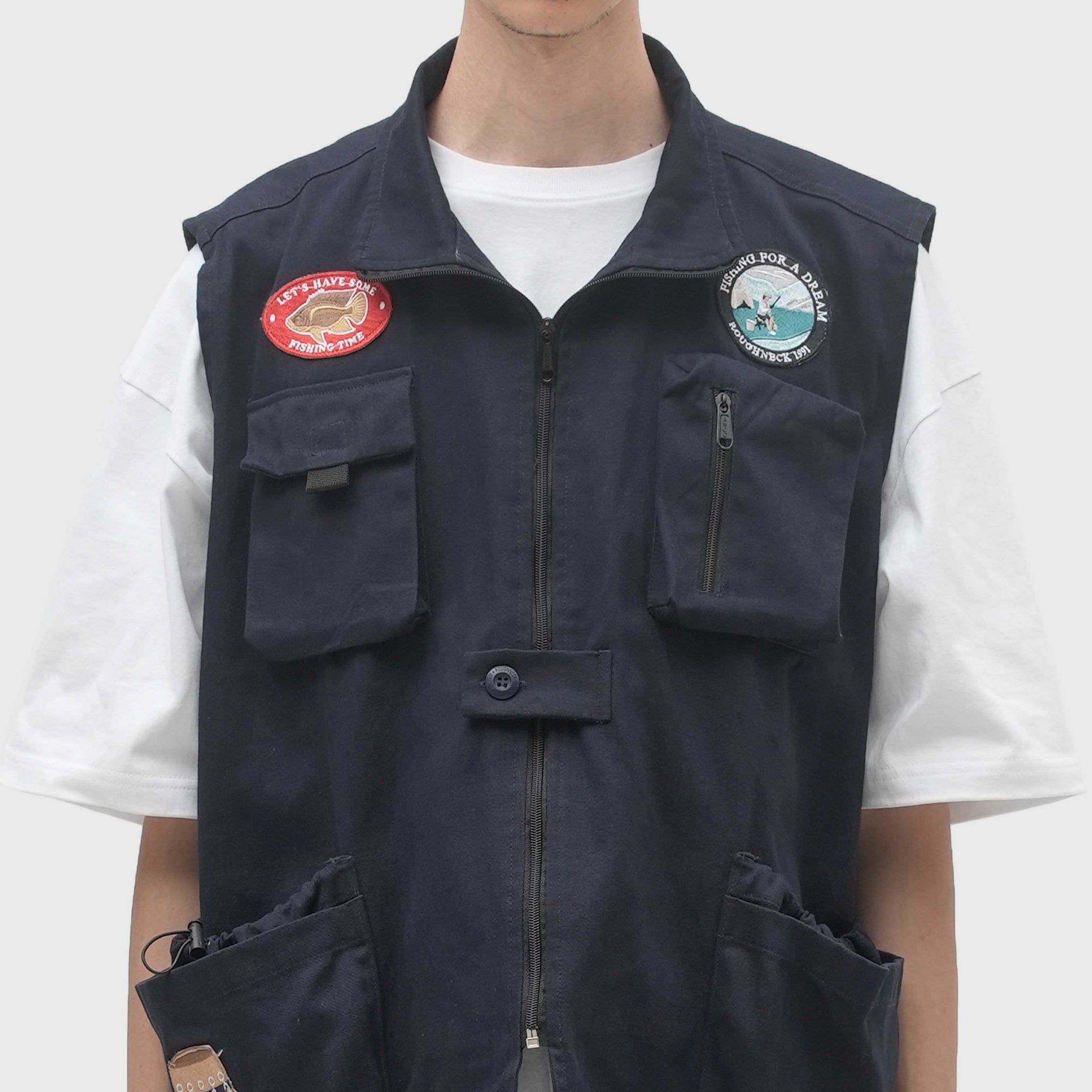 Roughneck V008 Navy Fishing Club Vest Jacket