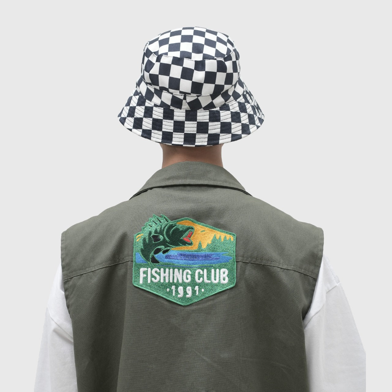 Roughneck CP033 Checkered Fishing Club Bucket Hat