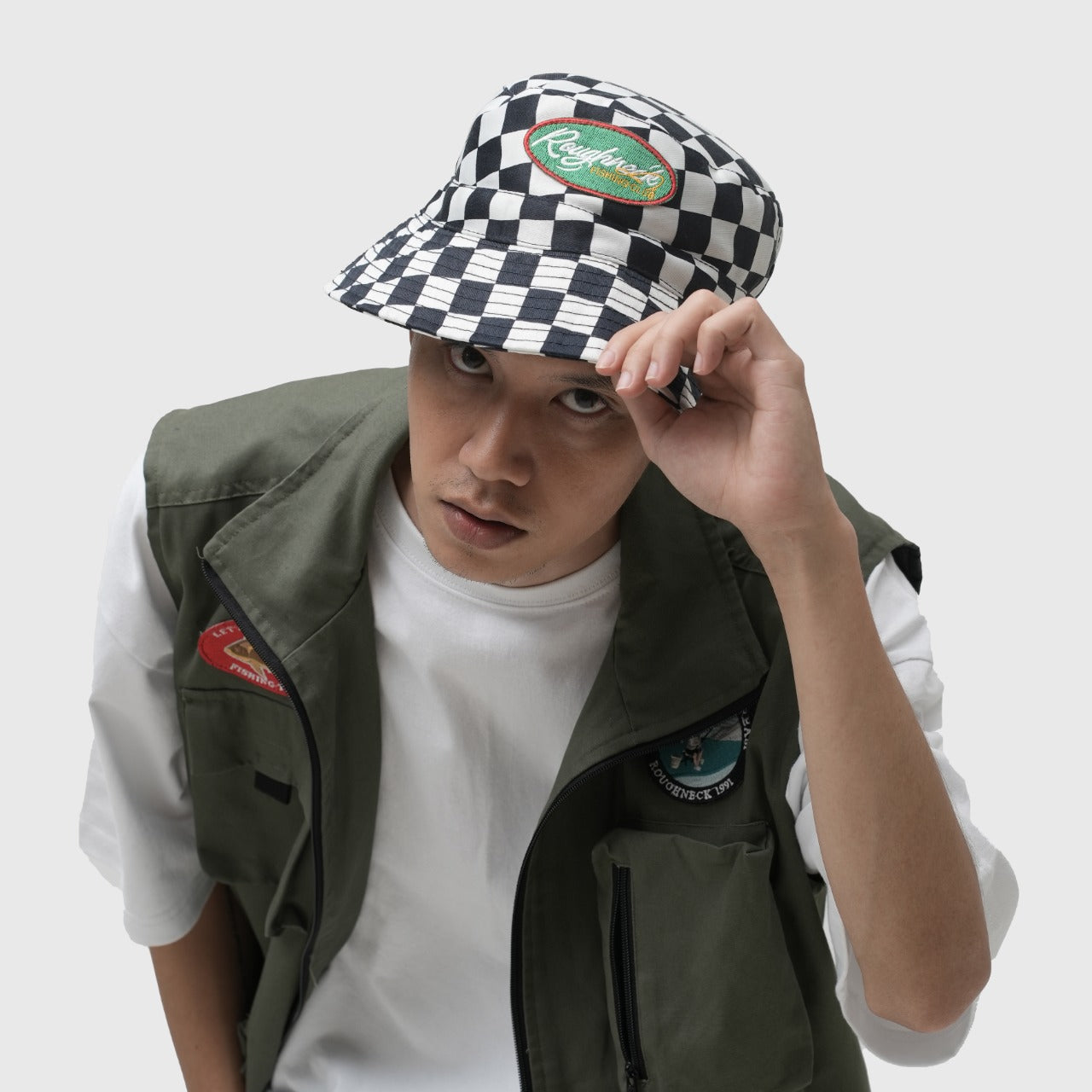 Roughneck CP033 Checkered Fishing Club Bucket Hat