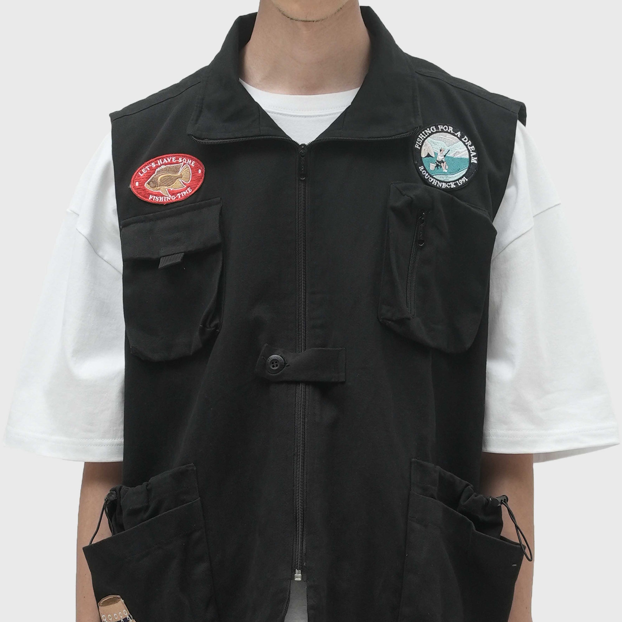 Roughneck V005 Black Fishing Club Vest Jacket