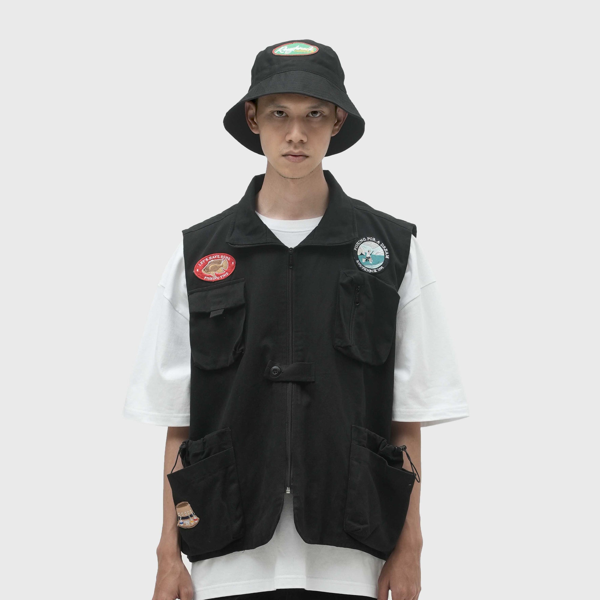 Roughneck V005 Black Fishing Club Vest Jacket