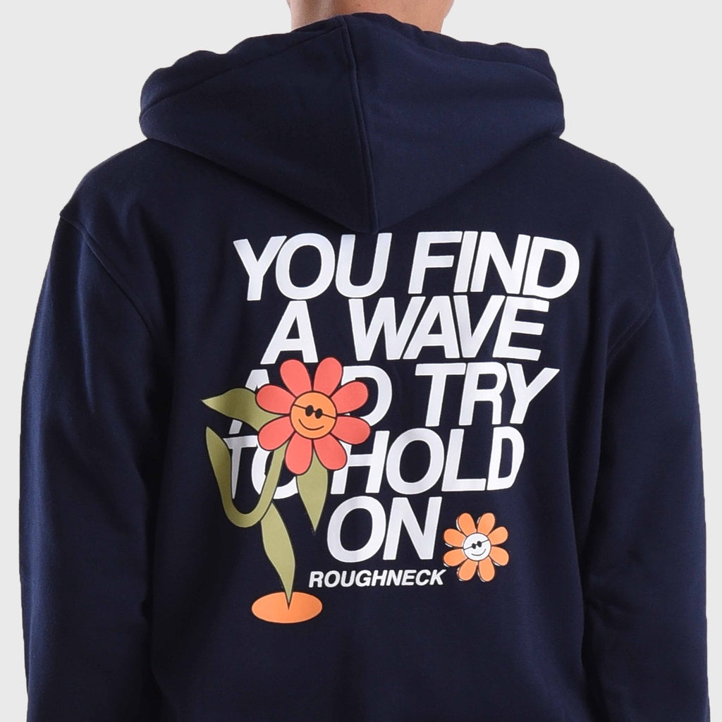 Roughneck HZ029 You Find A Wave Navy Zipper Hoodie